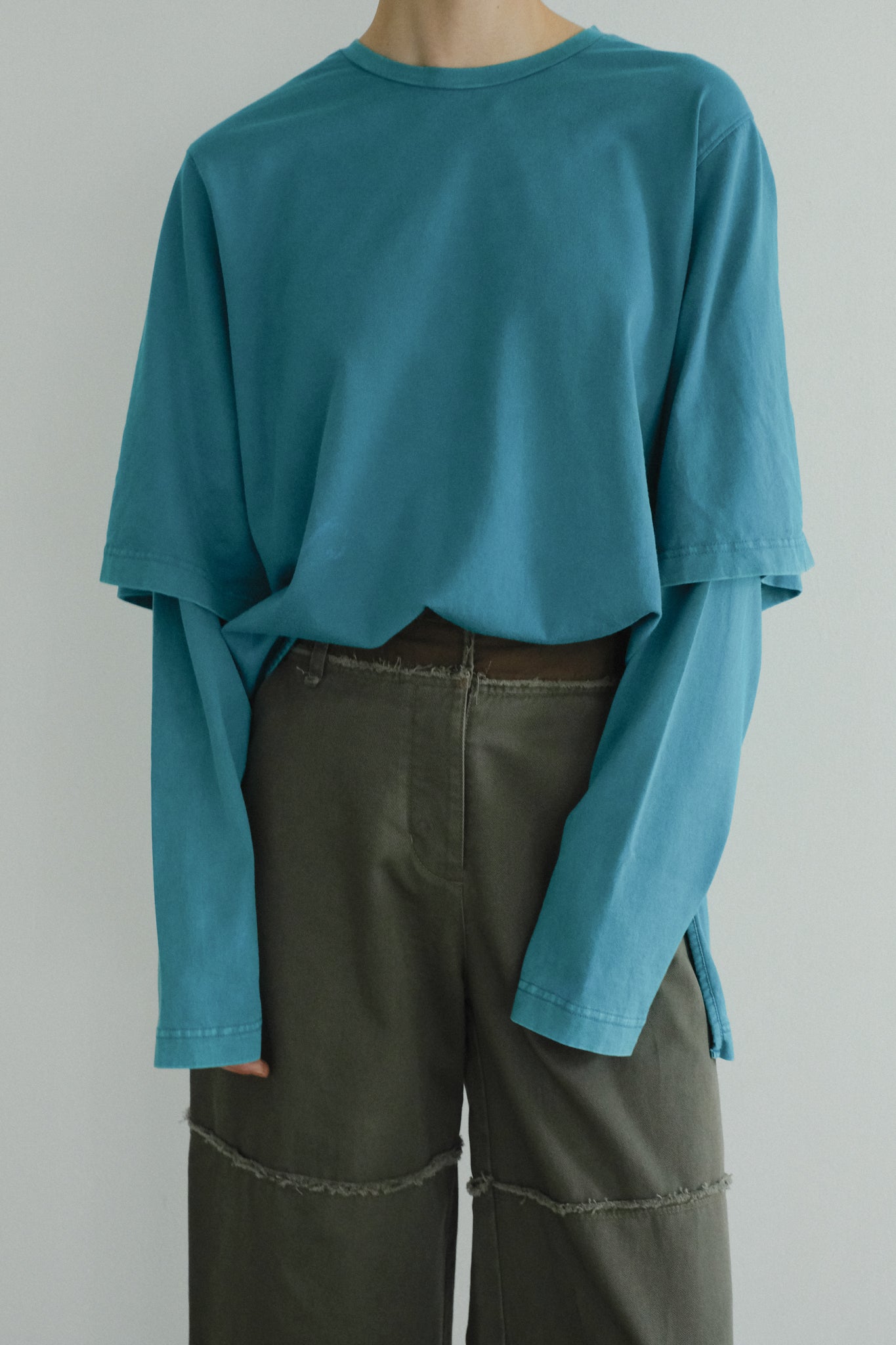 Spin Wash Layered Sleeves T (ls44482T)