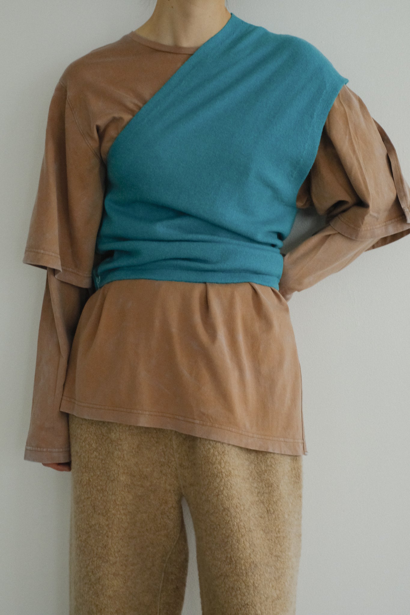 Spin Wash Layered Sleeves T (ls44482T)