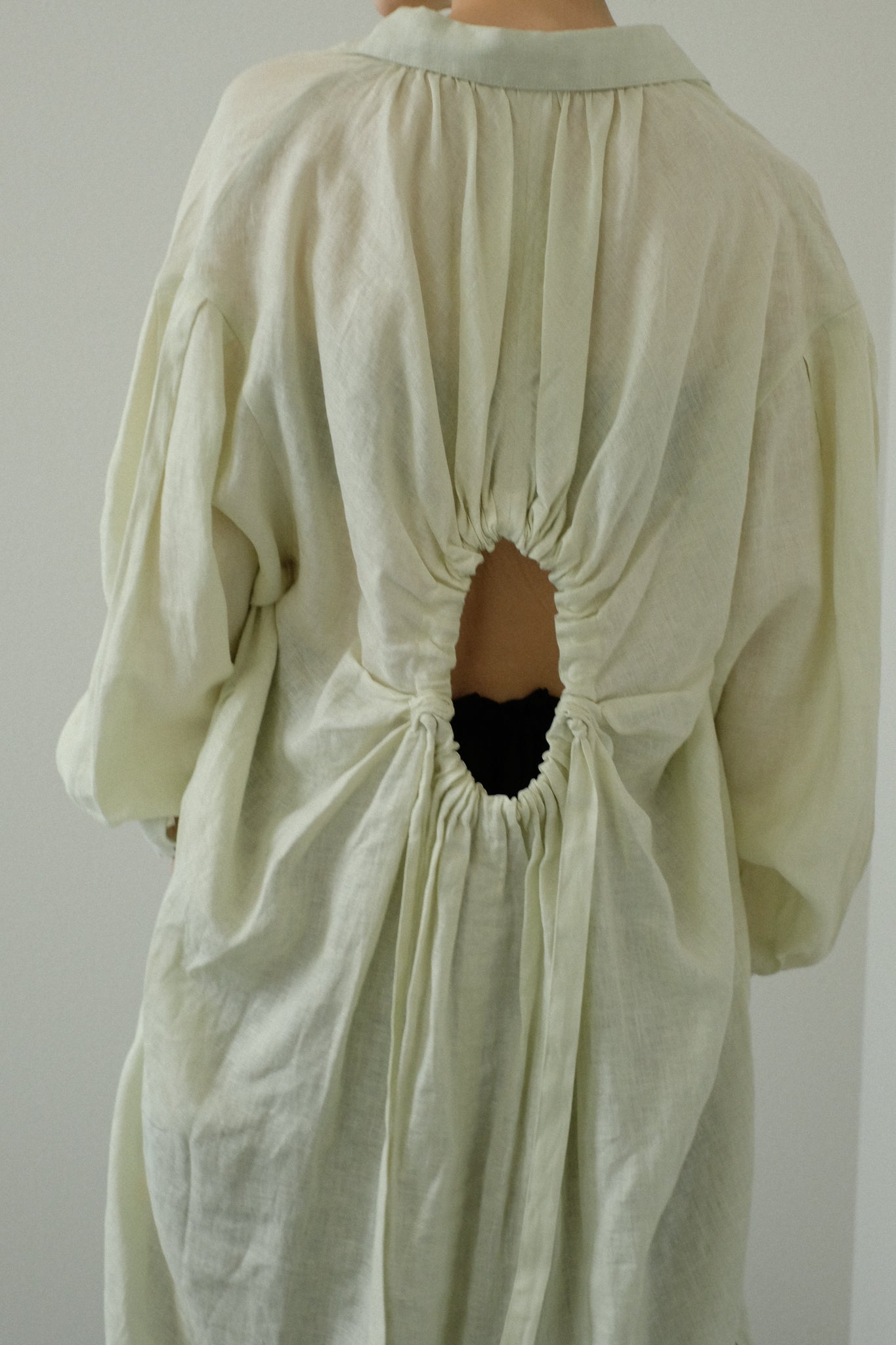 French Linen Back"O" Dress(ls11214D)