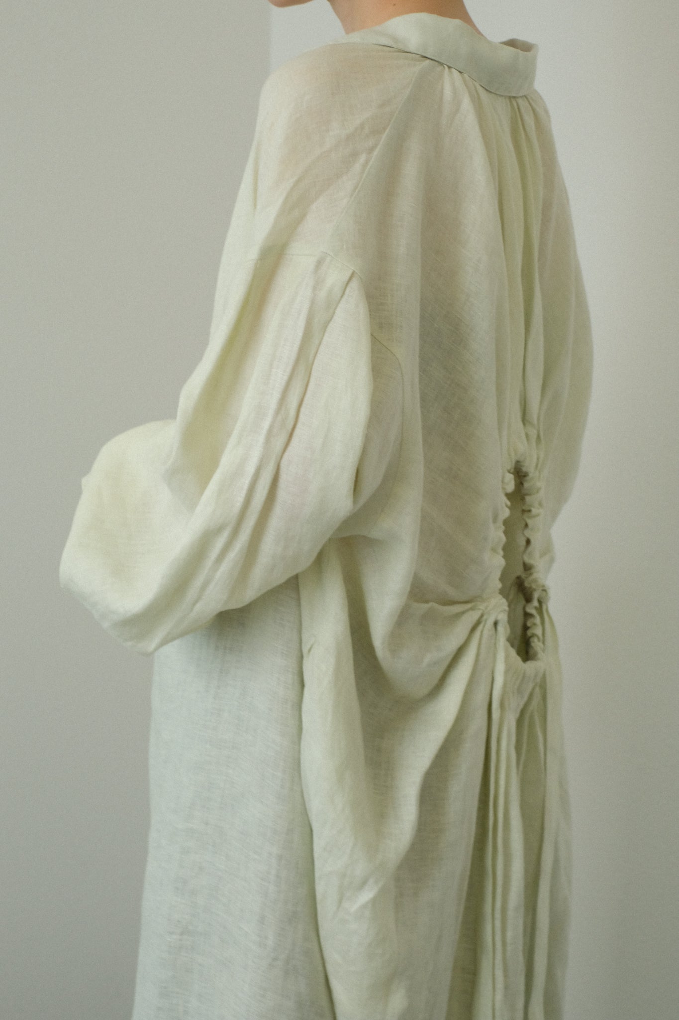 French Linen Back"O" Dress(ls11214D)