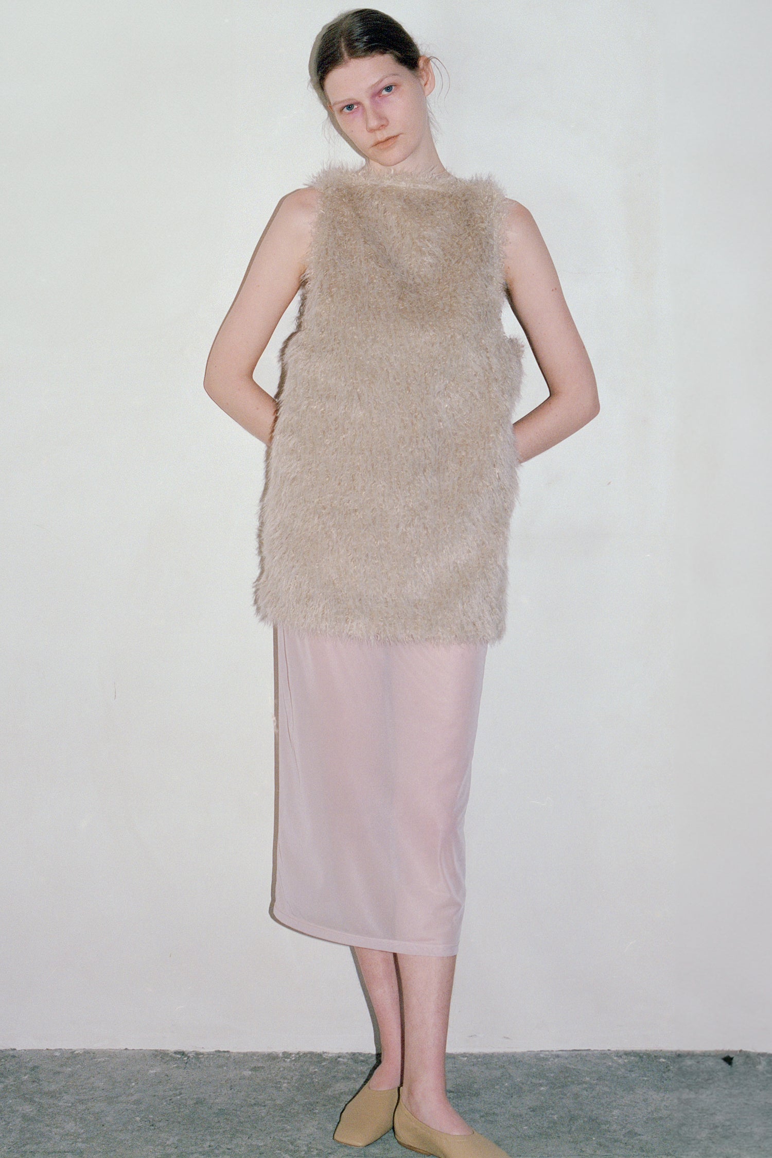 Sheer Tricot Skirt With Inner (ls54547S)