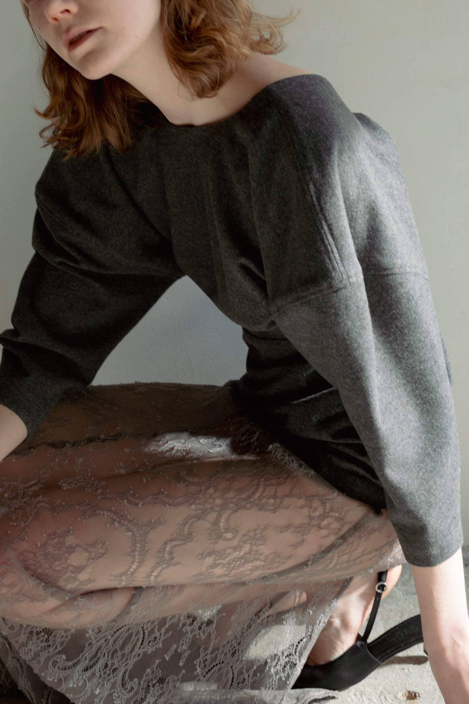 Velvet Peach TR Puff Sleeves Top (ls54552T)