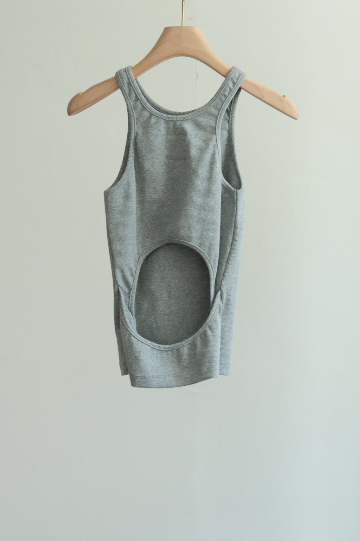 Back Open American Sleeves Rib Tank(ls42502T)