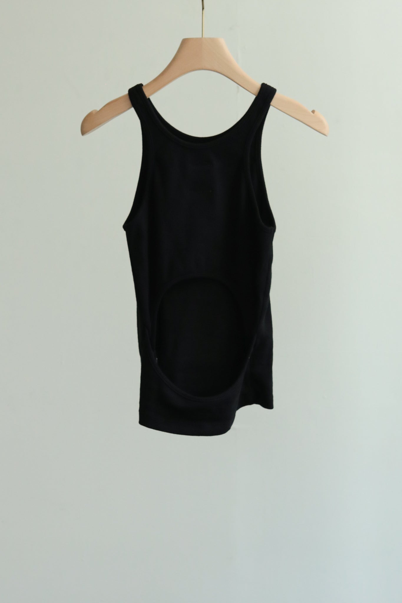 Back Open American Sleeves Rib Tank(ls42502T)