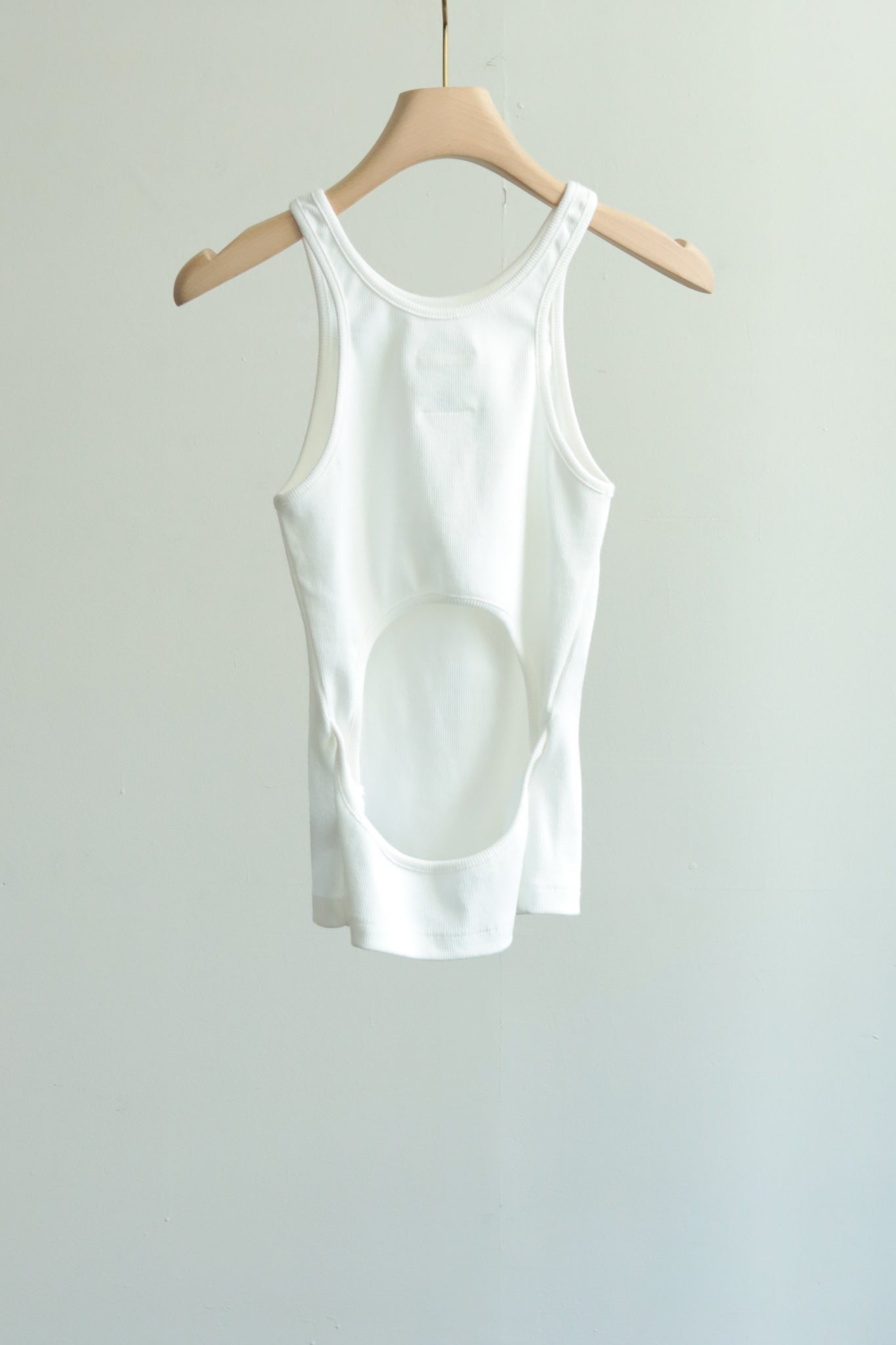 Back Open American Sleeves Rib Tank(ls42502T)