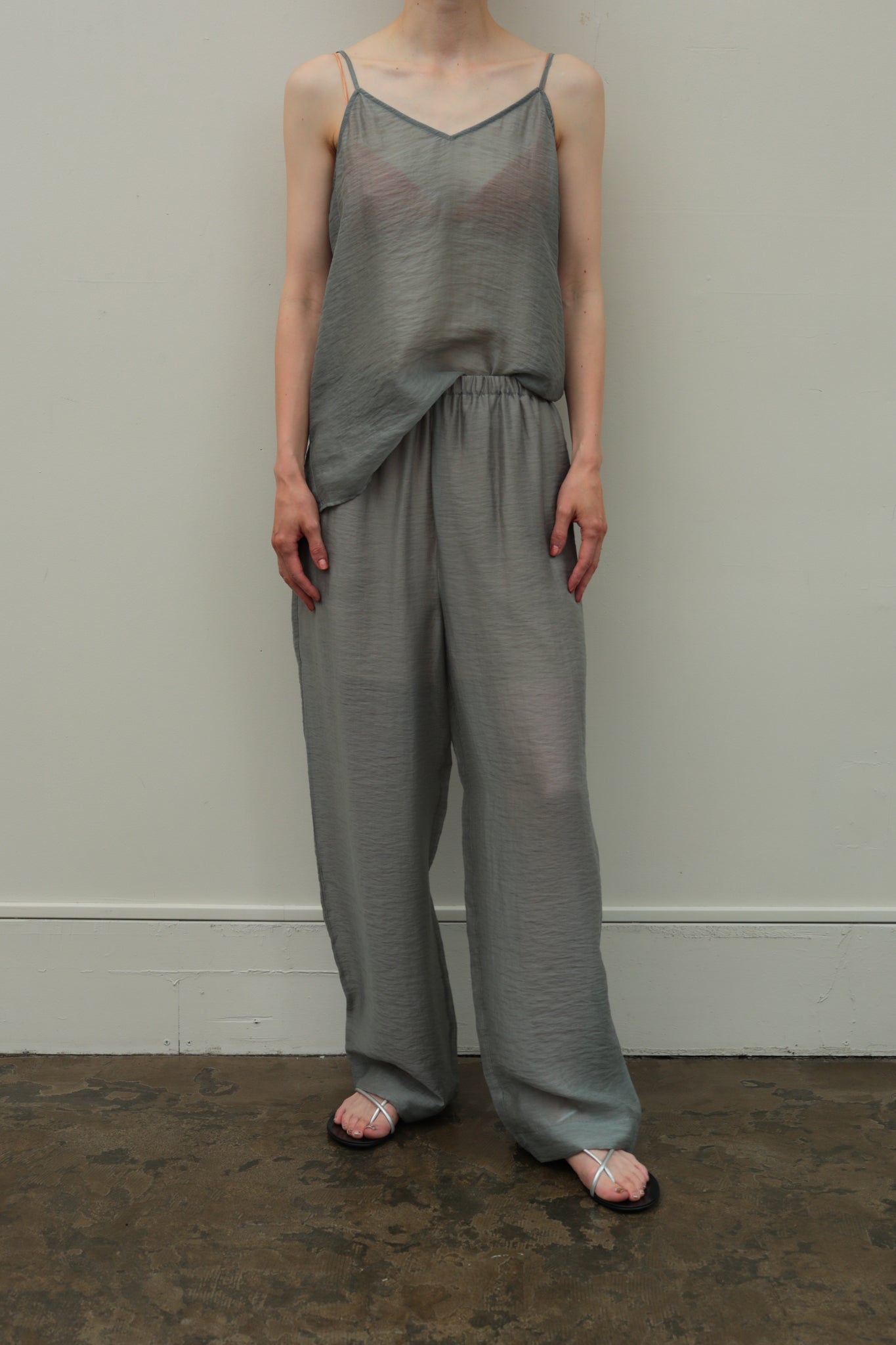 Sheer Wrinkle Relax Pants(ls42498P)