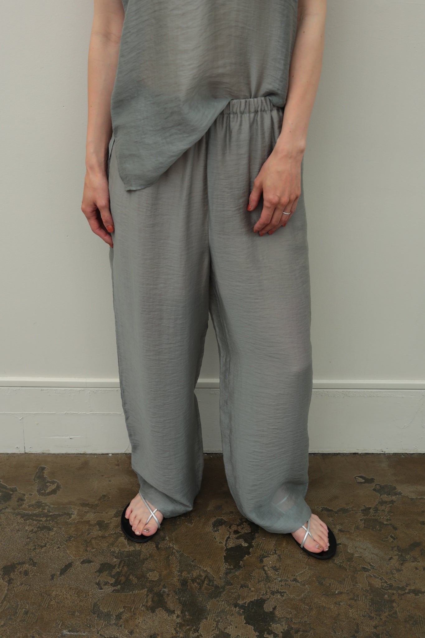 Sheer Wrinkle Relax Pants (ls42498P)