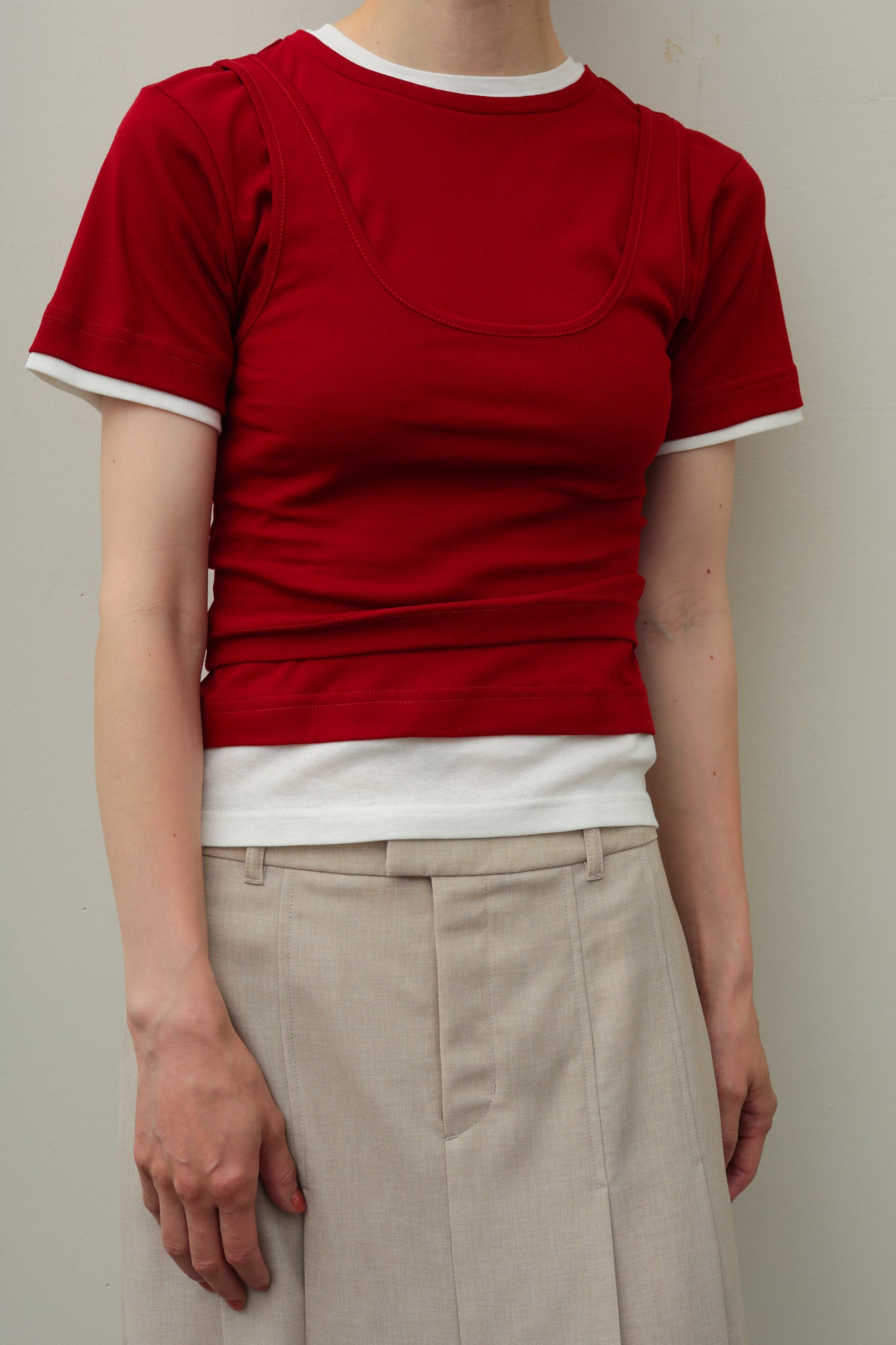 Cool Fraise Layered Tee & Tank(ls42500T)