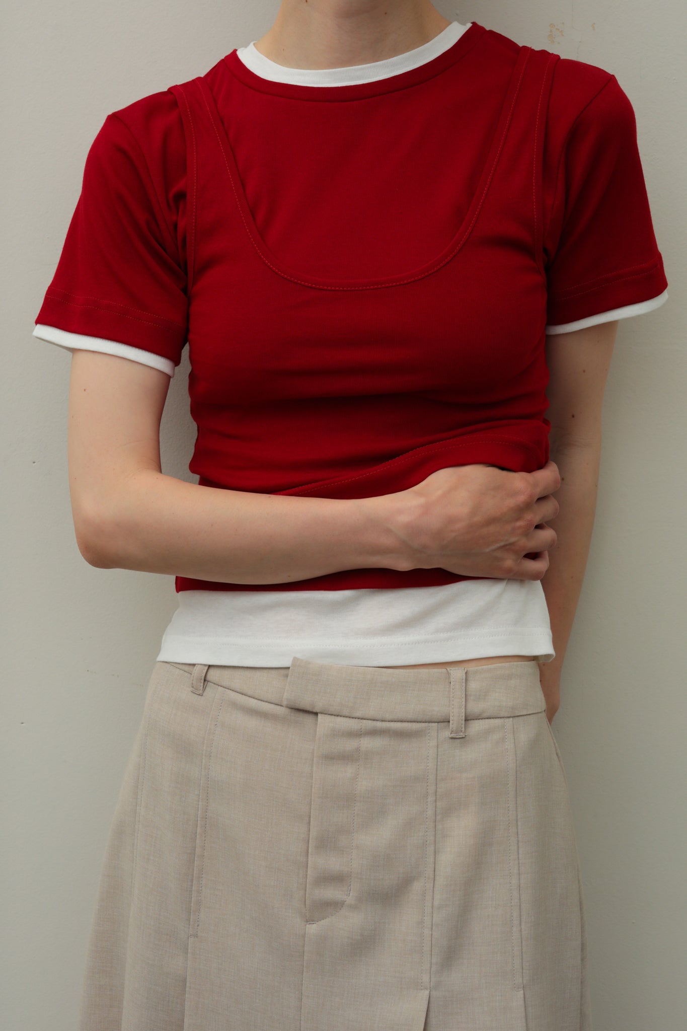 Cool Fraise Layered Tee & Tank(ls42500T)