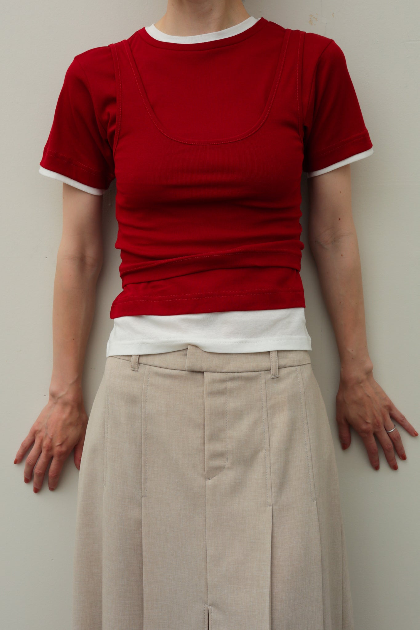 Cool Fraise Layered Tee & Tank(ls42500T)