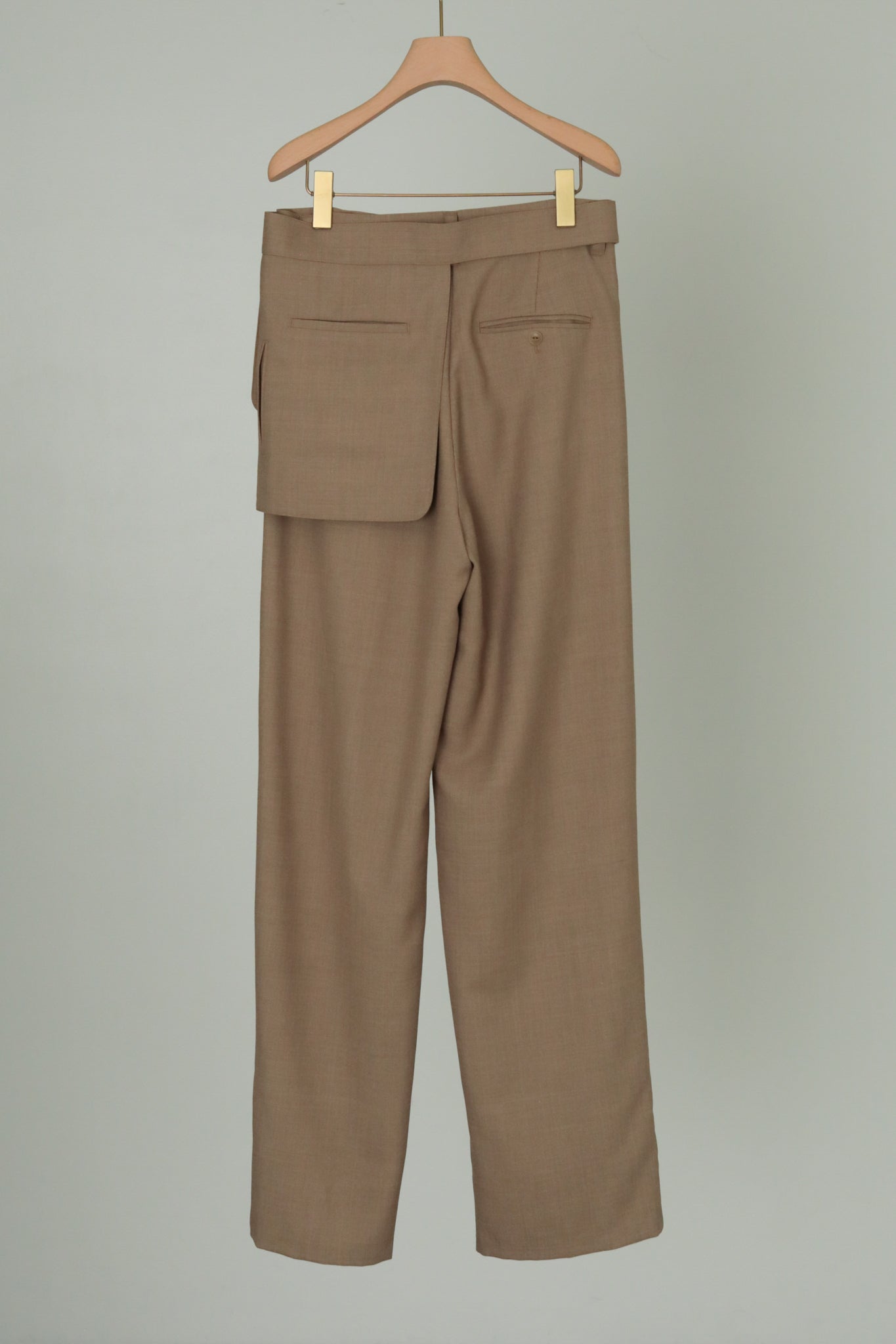 Waist Bag Belt Center Crease Slacks (ls44464P)