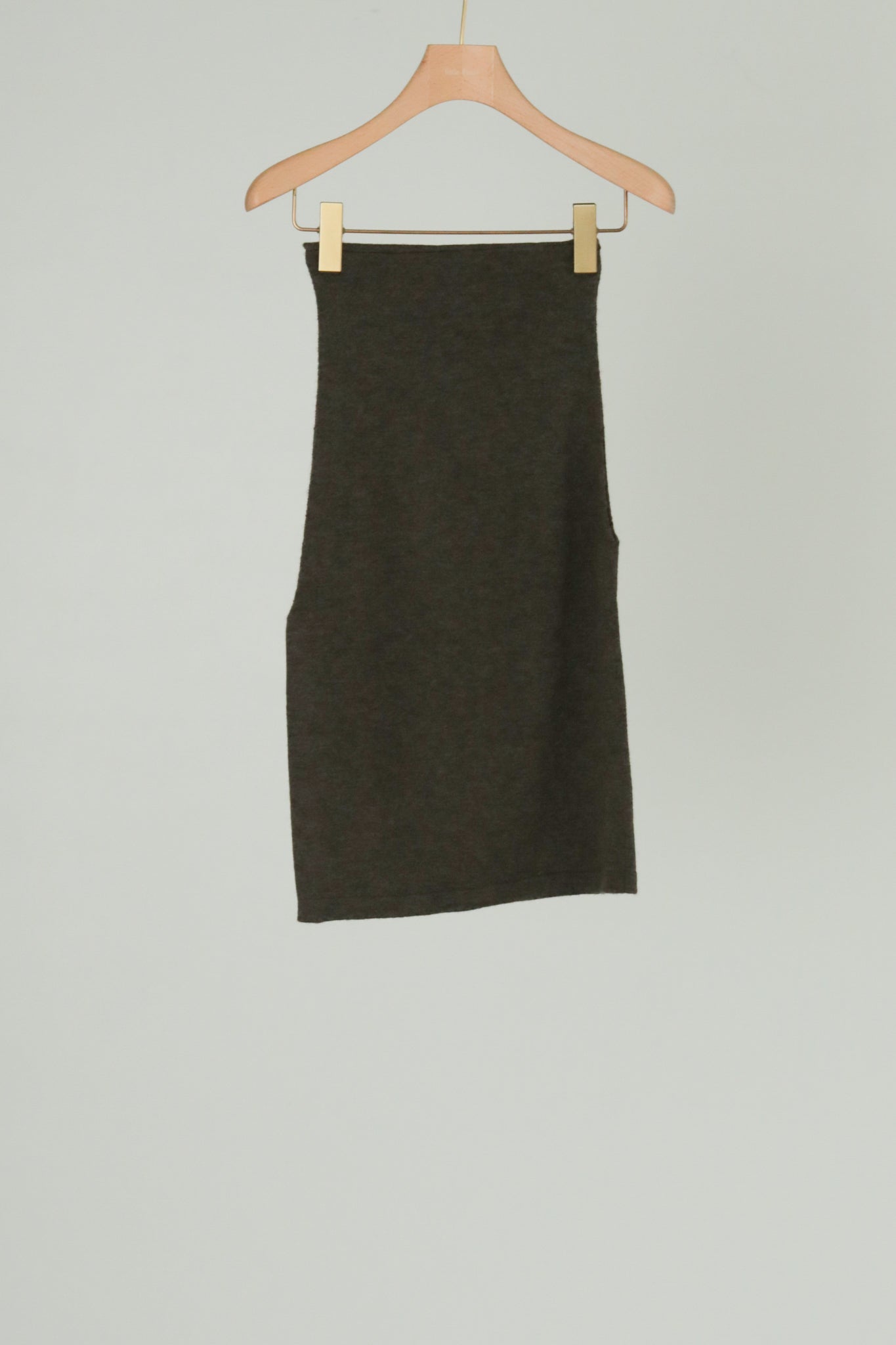 Wool Cashmere Mix One Shoulder Bustier (ls44457K)