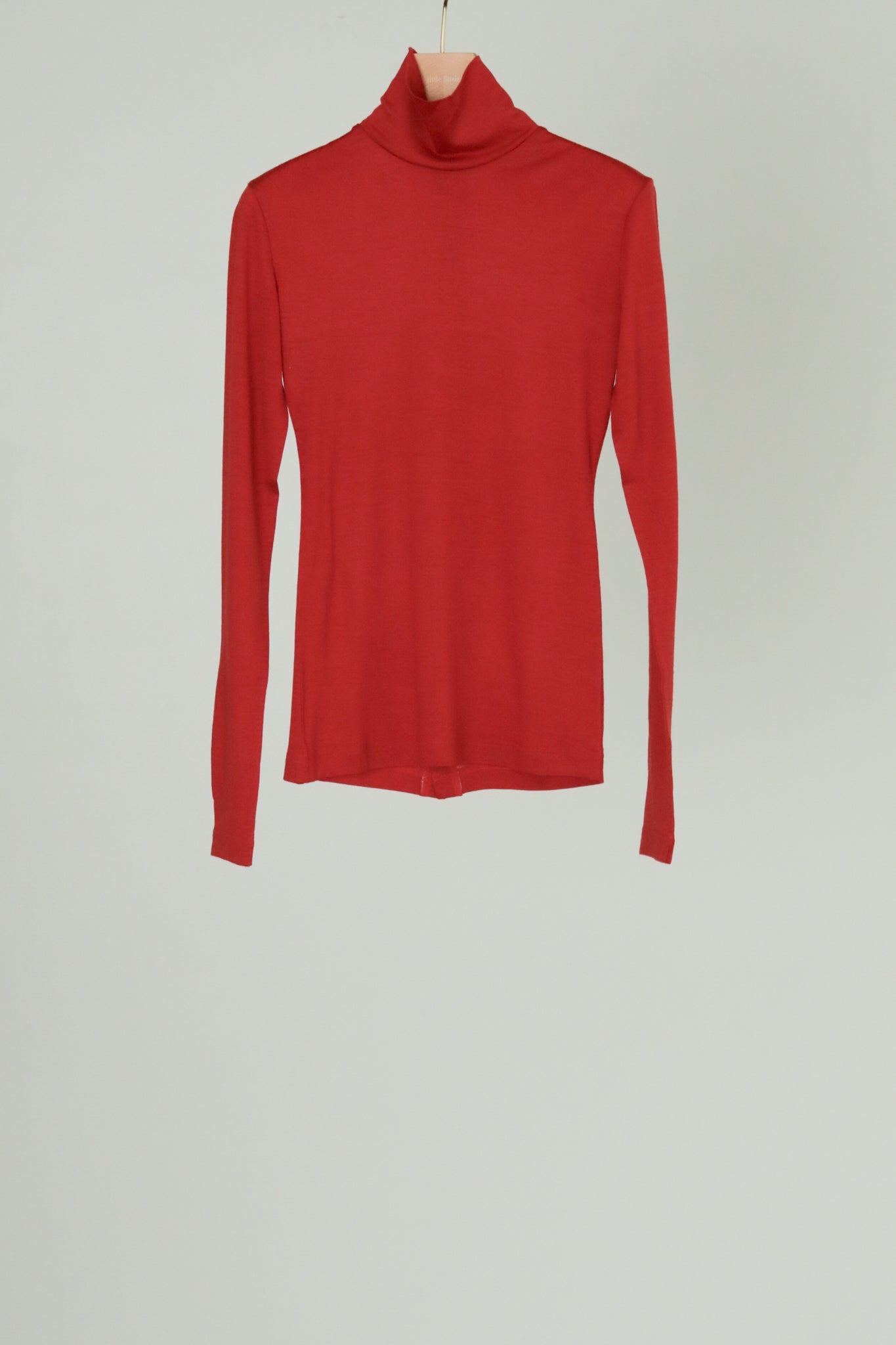 Wool Back Button High Neck Tops (ls44484T)