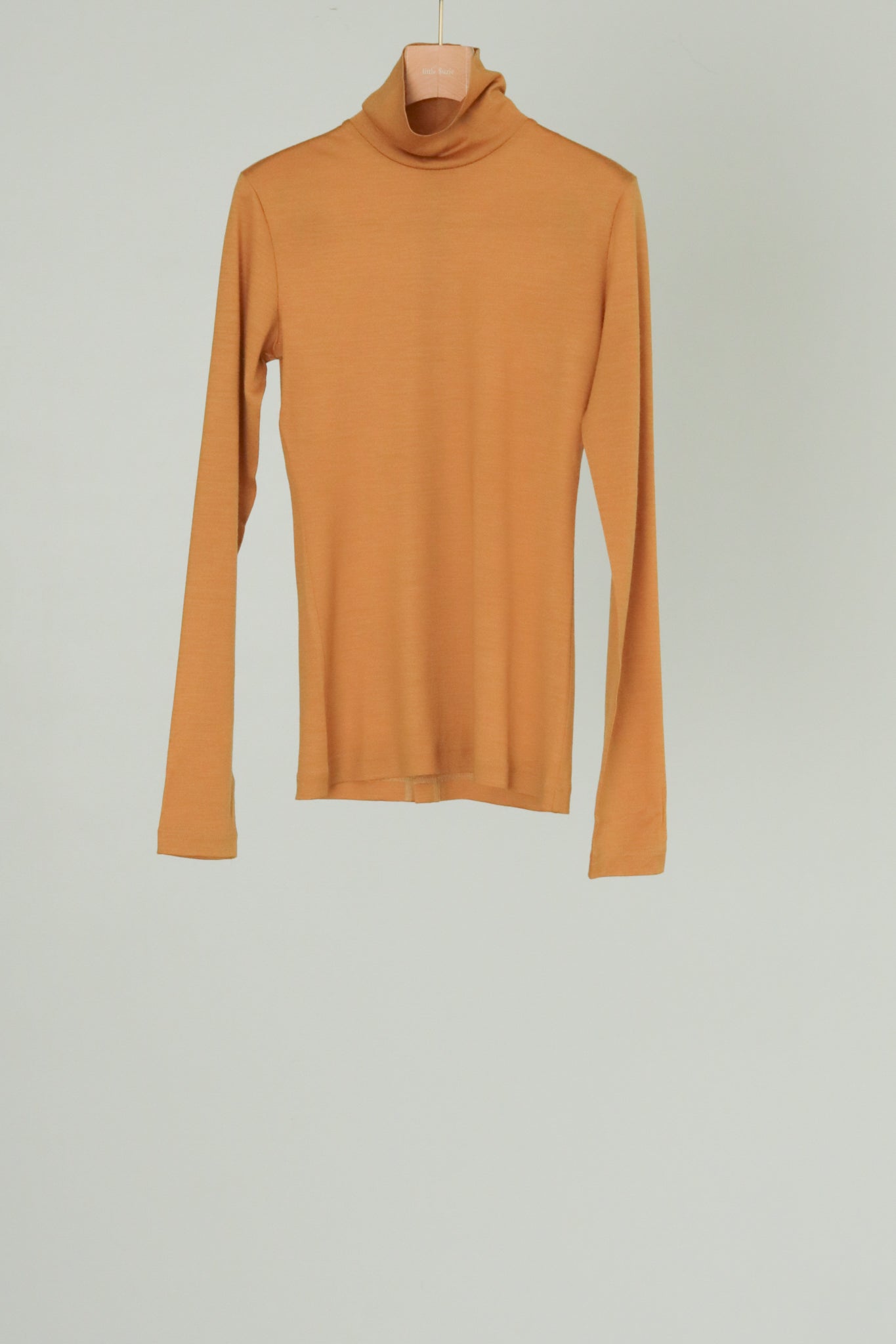 Wool Back Button High Neck Tops (ls44484T)