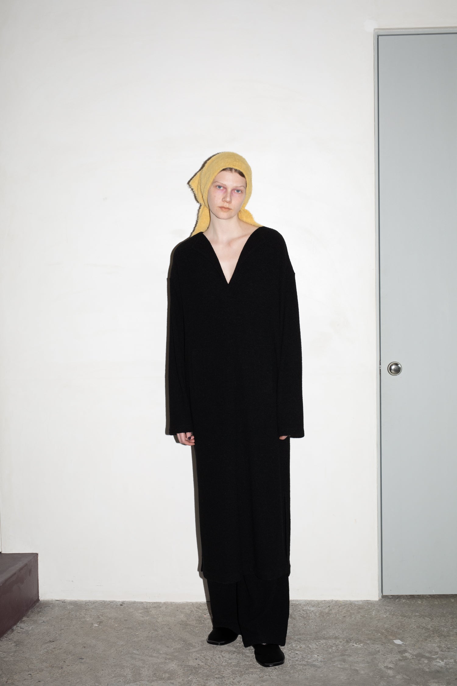 Wool Boucle Keyneck Dress (ls54554D)