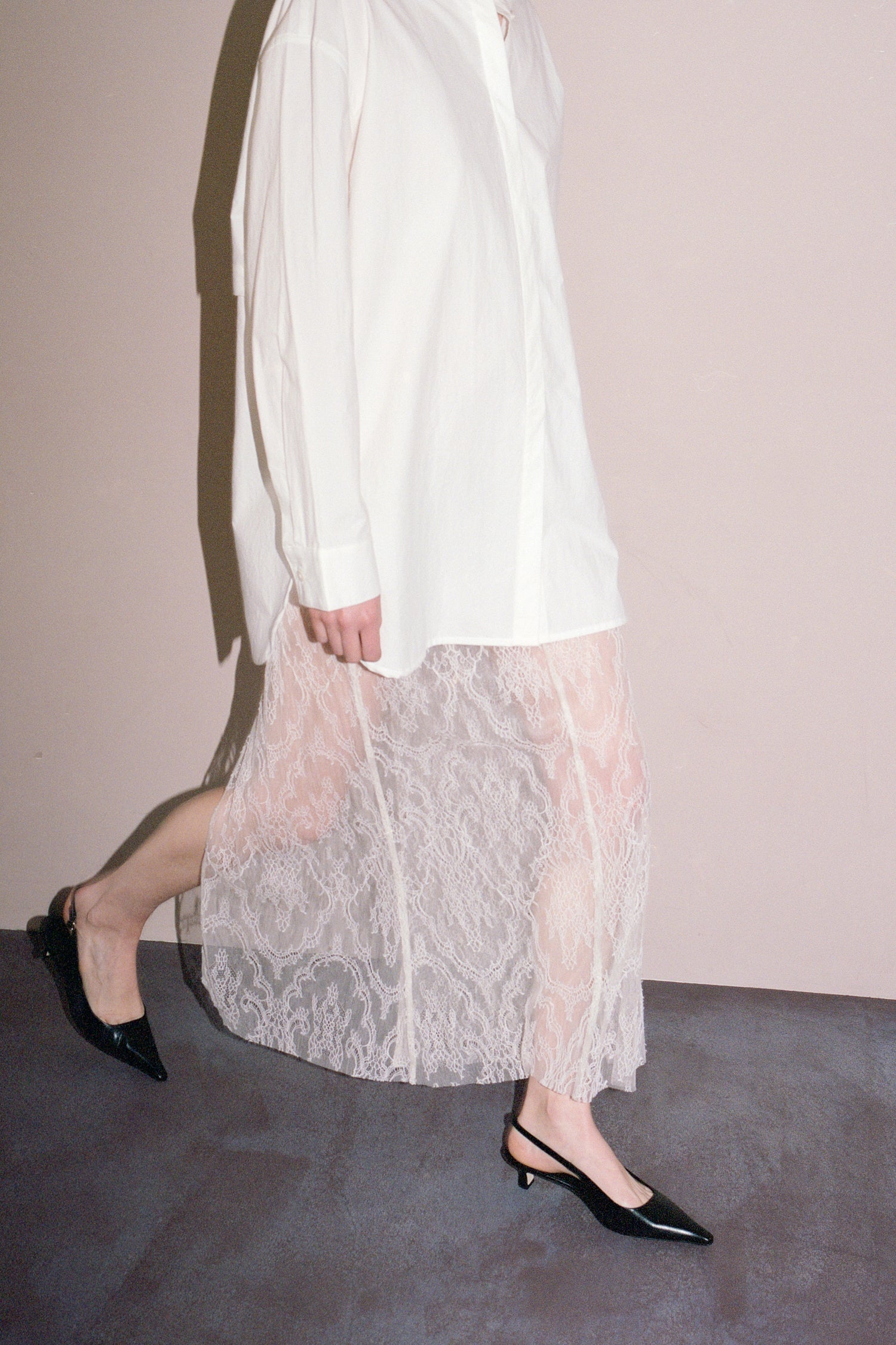 Lace Camisole Slit Dress (ls54541D)