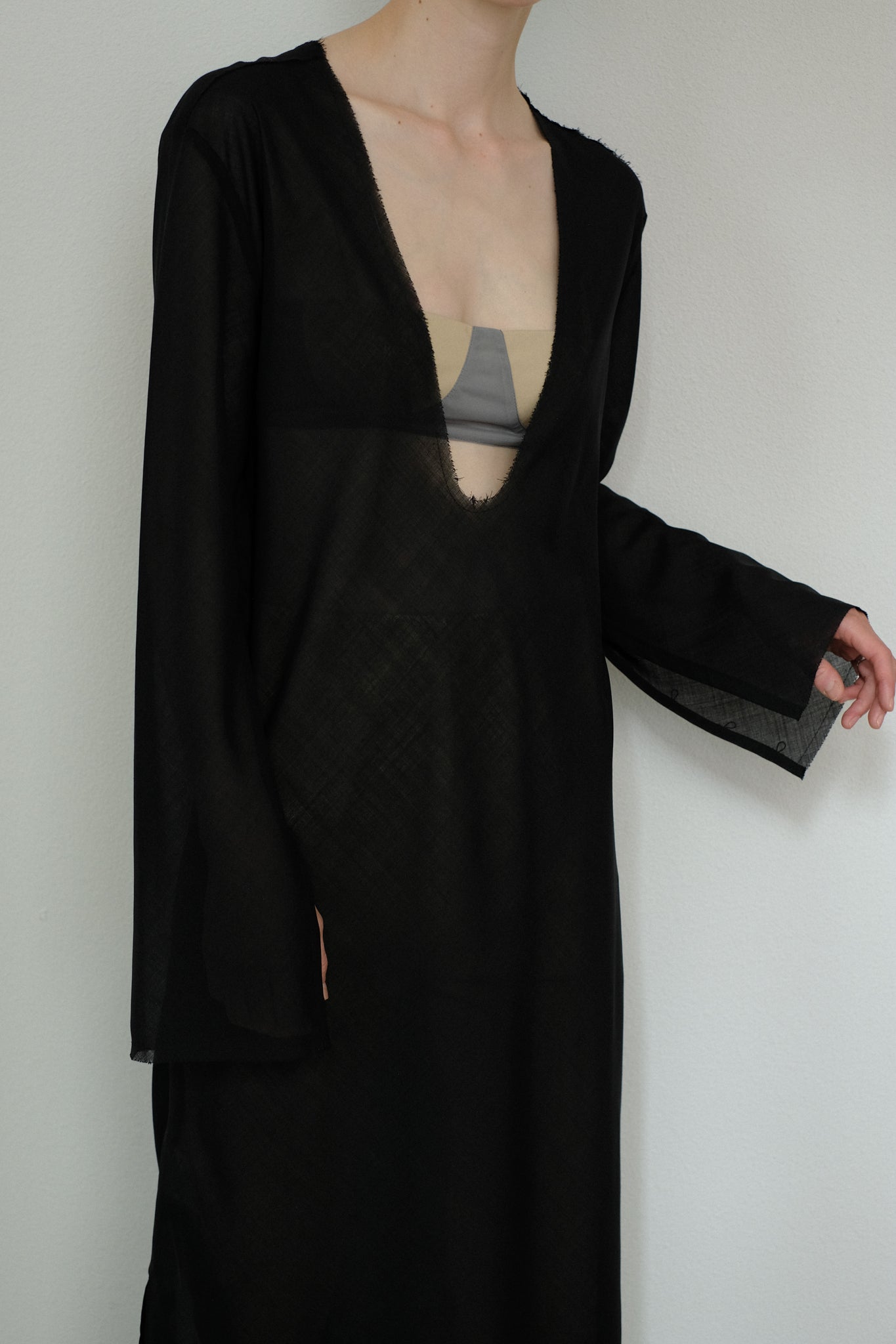 Wool Voile 2way Dress (ls32363D)