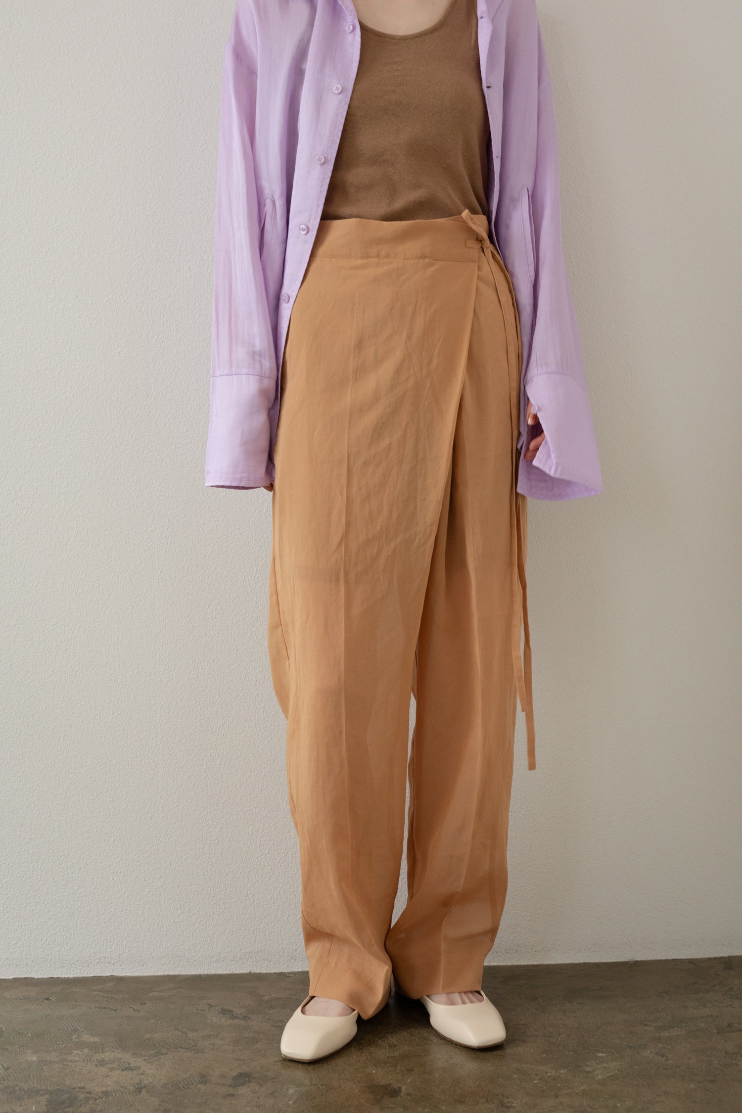 Cotton Silk Satin Embroidery Shirt (ls32344T)