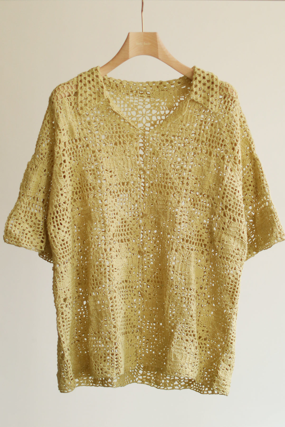 Hand-knitted Lace Patchwork Shirt(ls22289T)