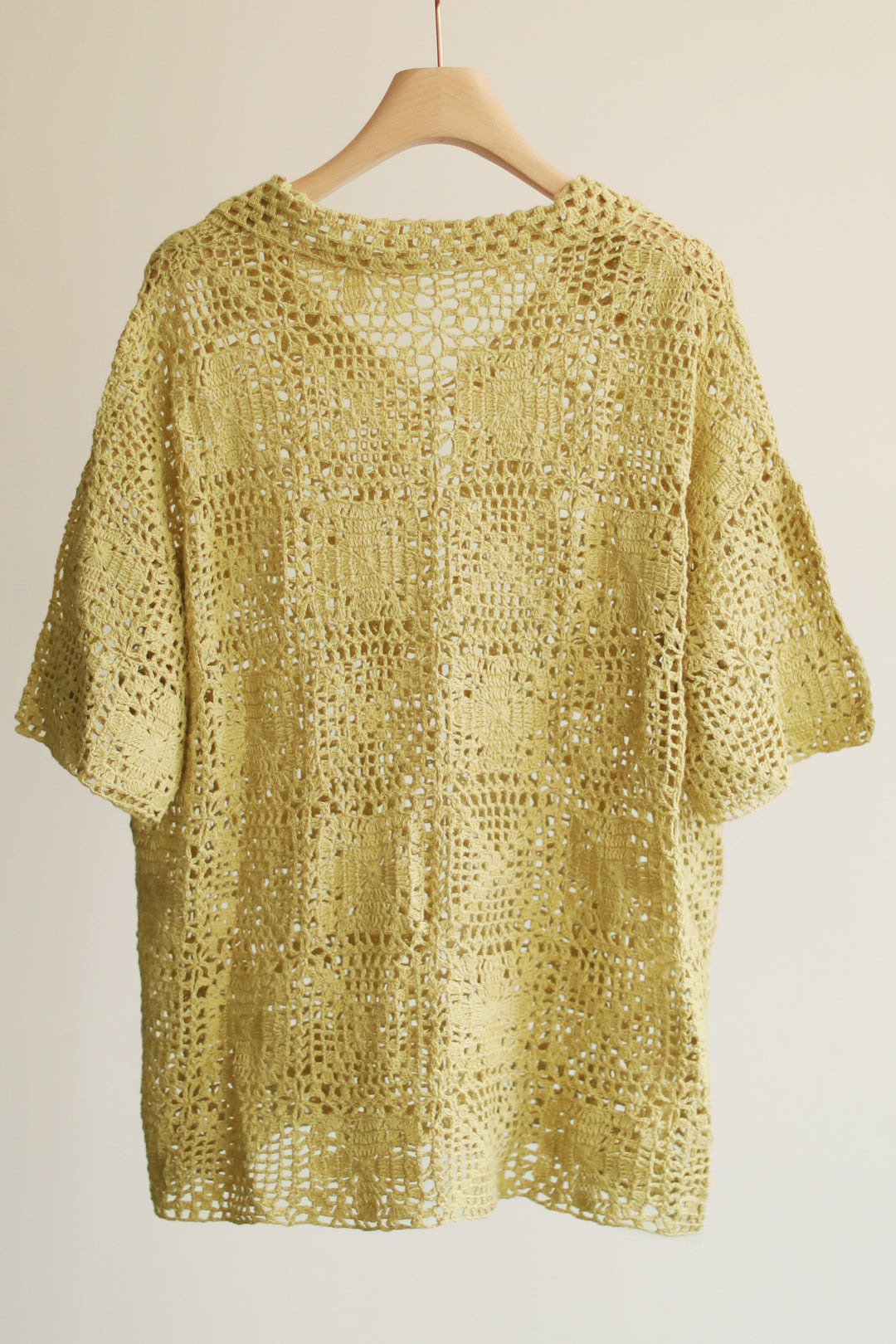 Hand-knitted Lace Patchwork Shirt(ls22289T)