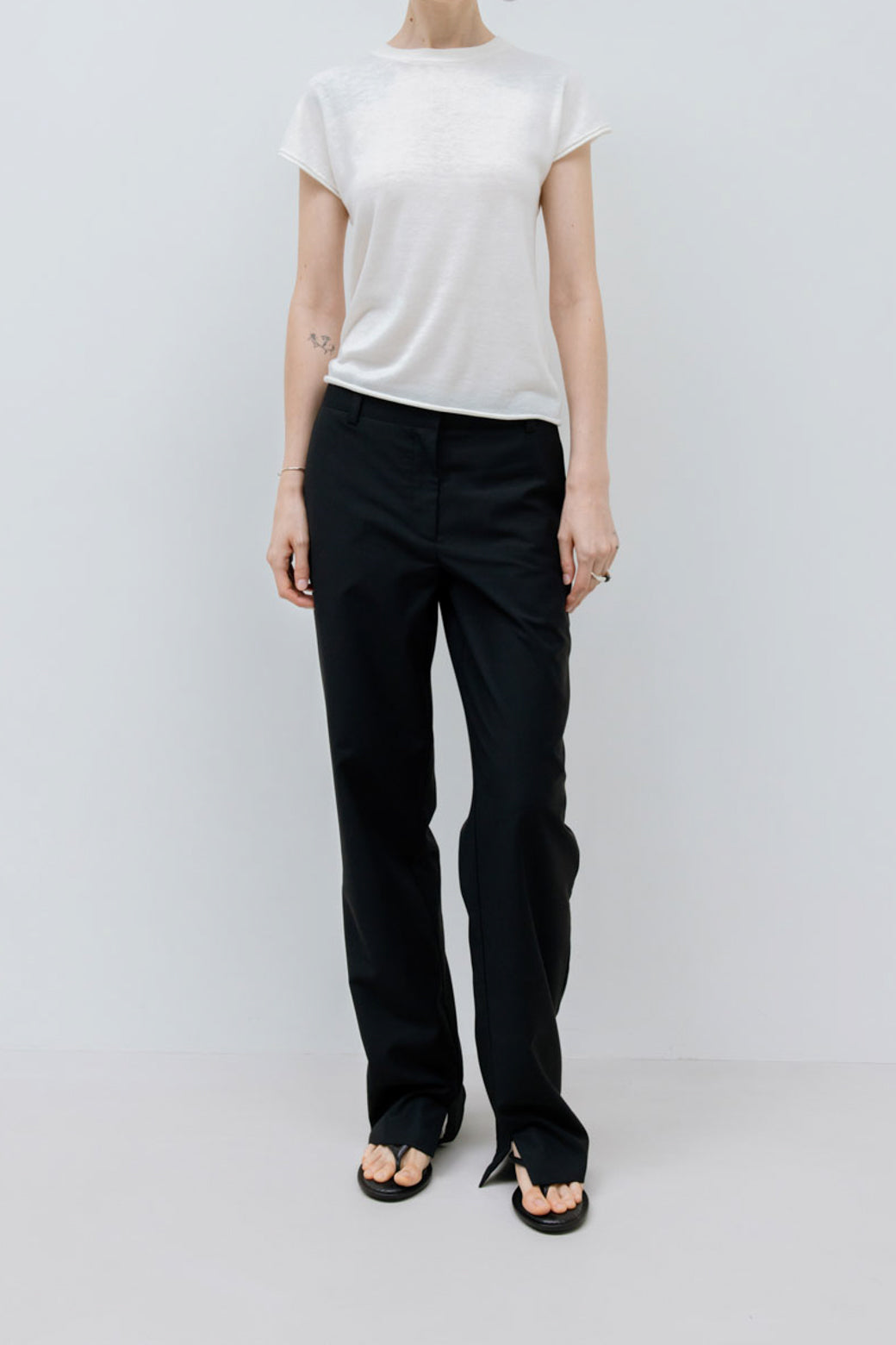 【Studio Doe】 Side Slit Trousers(DN-259ODP43)