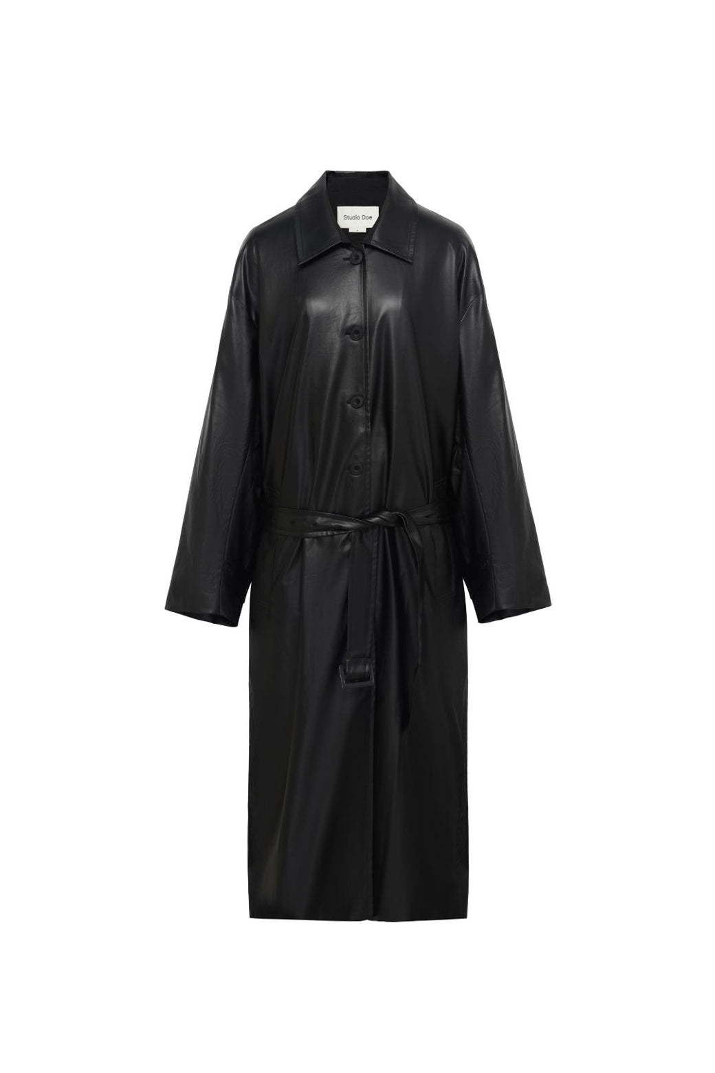 【Studio Doe】Faux Leather Lightweight Trench Coat(DN-259OTC10)