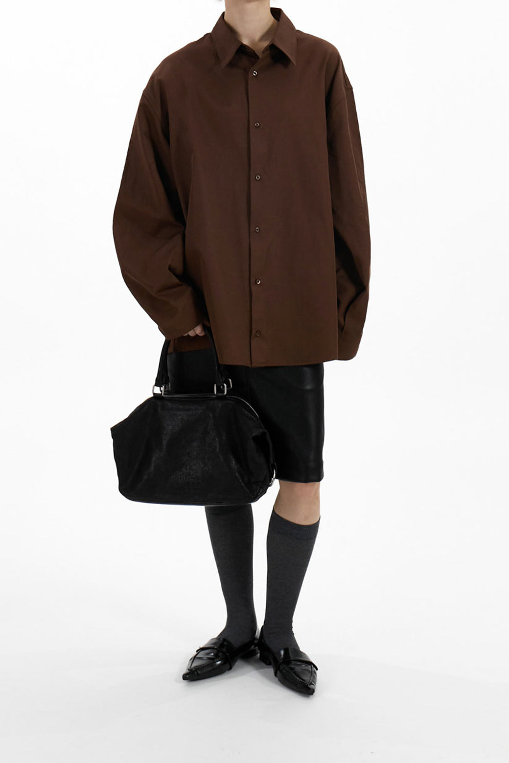 【Studio Doe】Curved Sleeve Shirt Jacket(DN-25QCRT03)