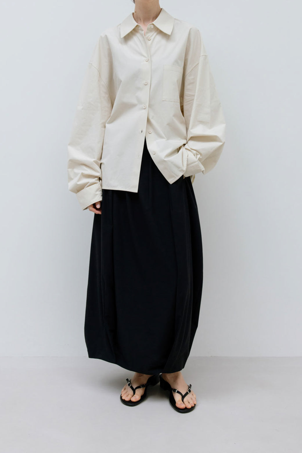 【Studio Doe】Wide Sleeve Cocoon Shirt(DN-259CRT05-RBE-S0)