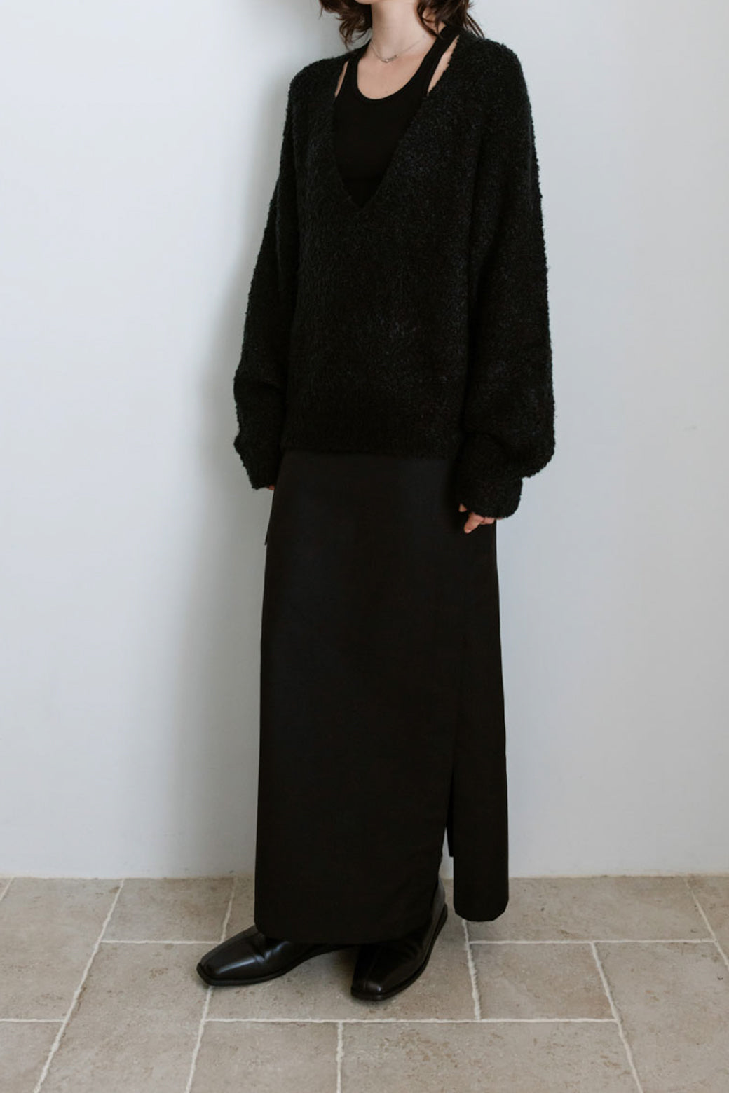 【Studio Doe】Wool V-neck Loose Sweater(DN-25JOKN02)