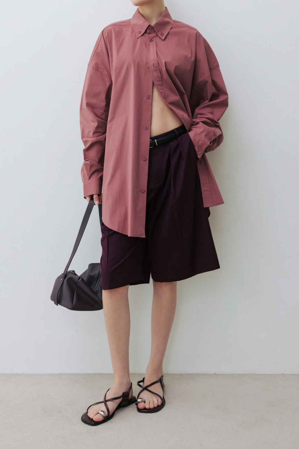 【Studio Doe】 Box Silhouette Oversized Shirt(DN-255CRT08-RRD-F0)