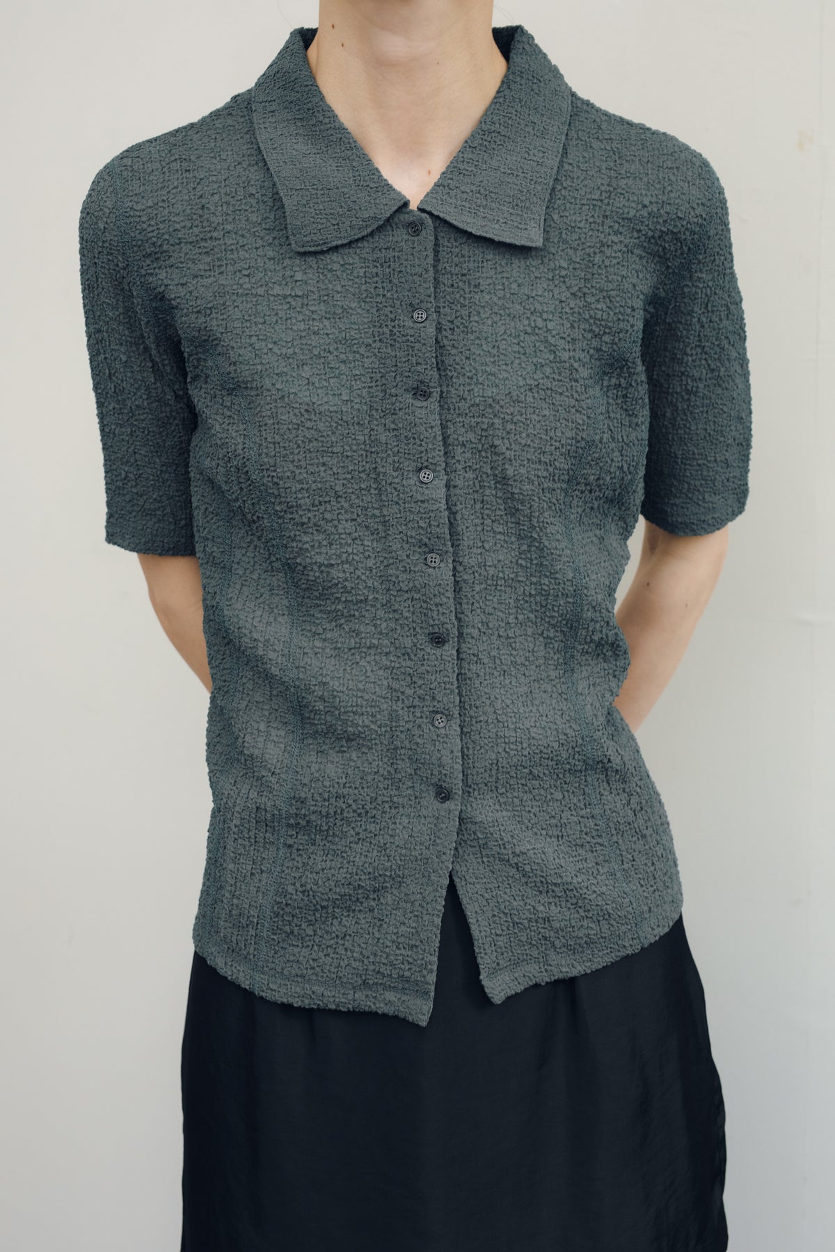 Sheer Sucker Polo (ls42438T)