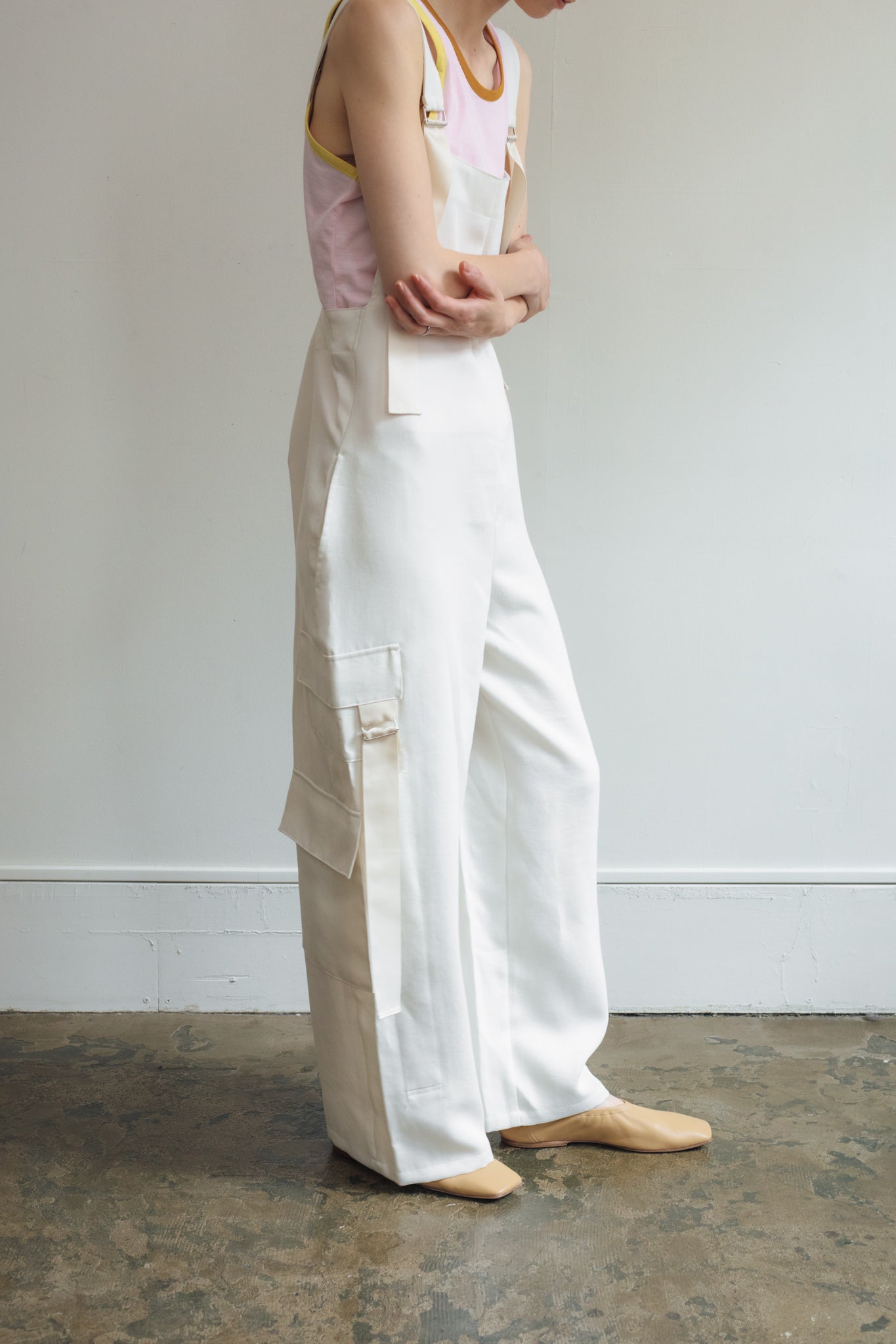 Satin Tape Drawstring Jumpsuit (ls32360P)