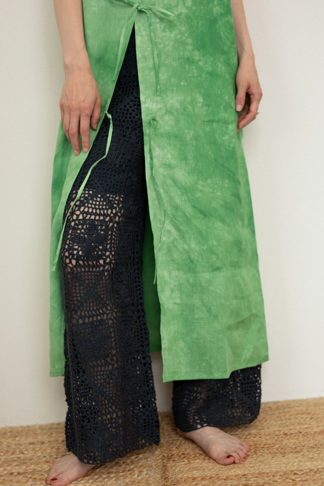 Hand-Knitted Lace Patchwork Pants（ls22290P）