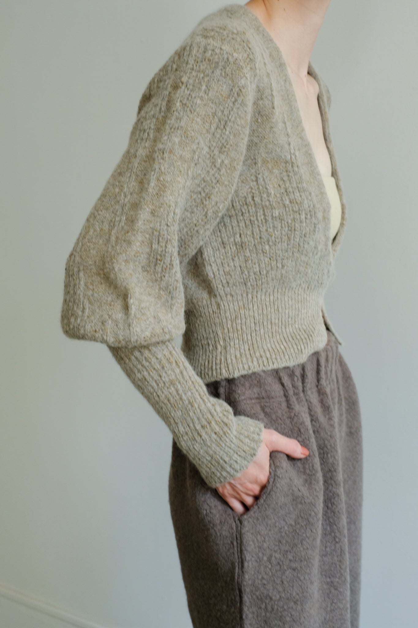 Baby Alpaca Mix Deep V Neck PO (ls44453K)