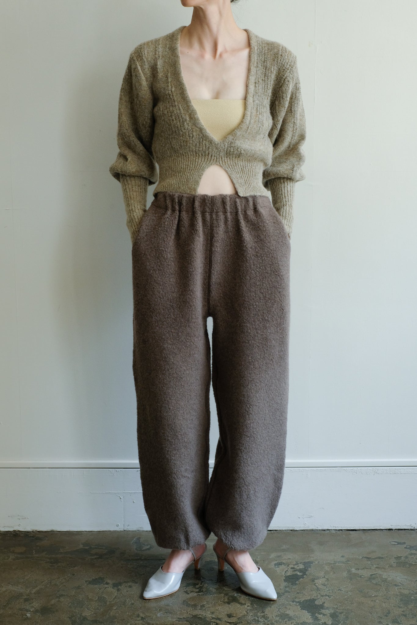 Wool Angola Pile Pajama Pants (ls44462P)