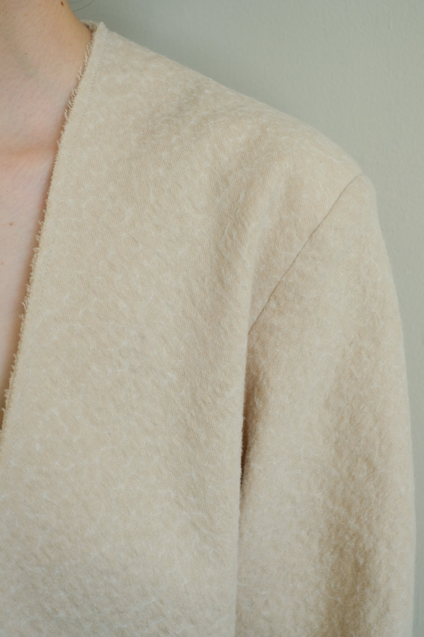 Crape Cotton Wool Bias Pullover JKT (ls44459J)