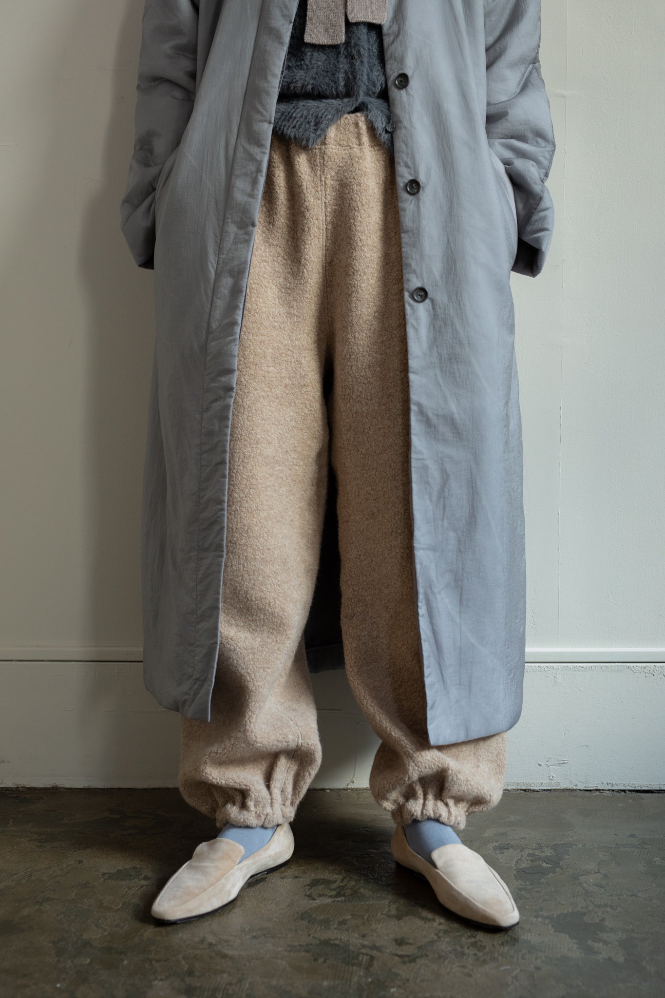 Sheer Nylon Patted Long Coat (ls54535J)