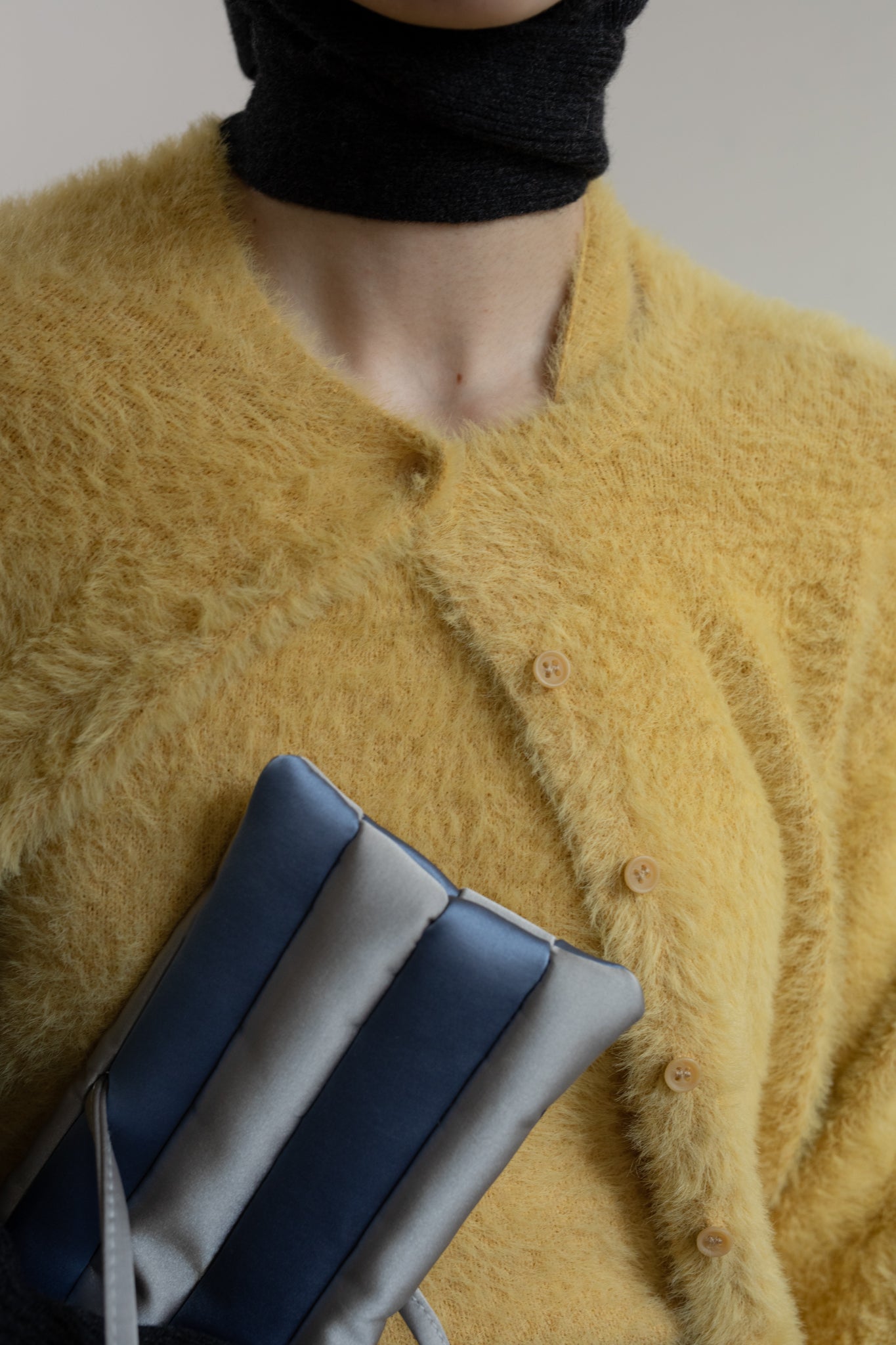 Nylon Fur Knit Cardigan (ls54531K)