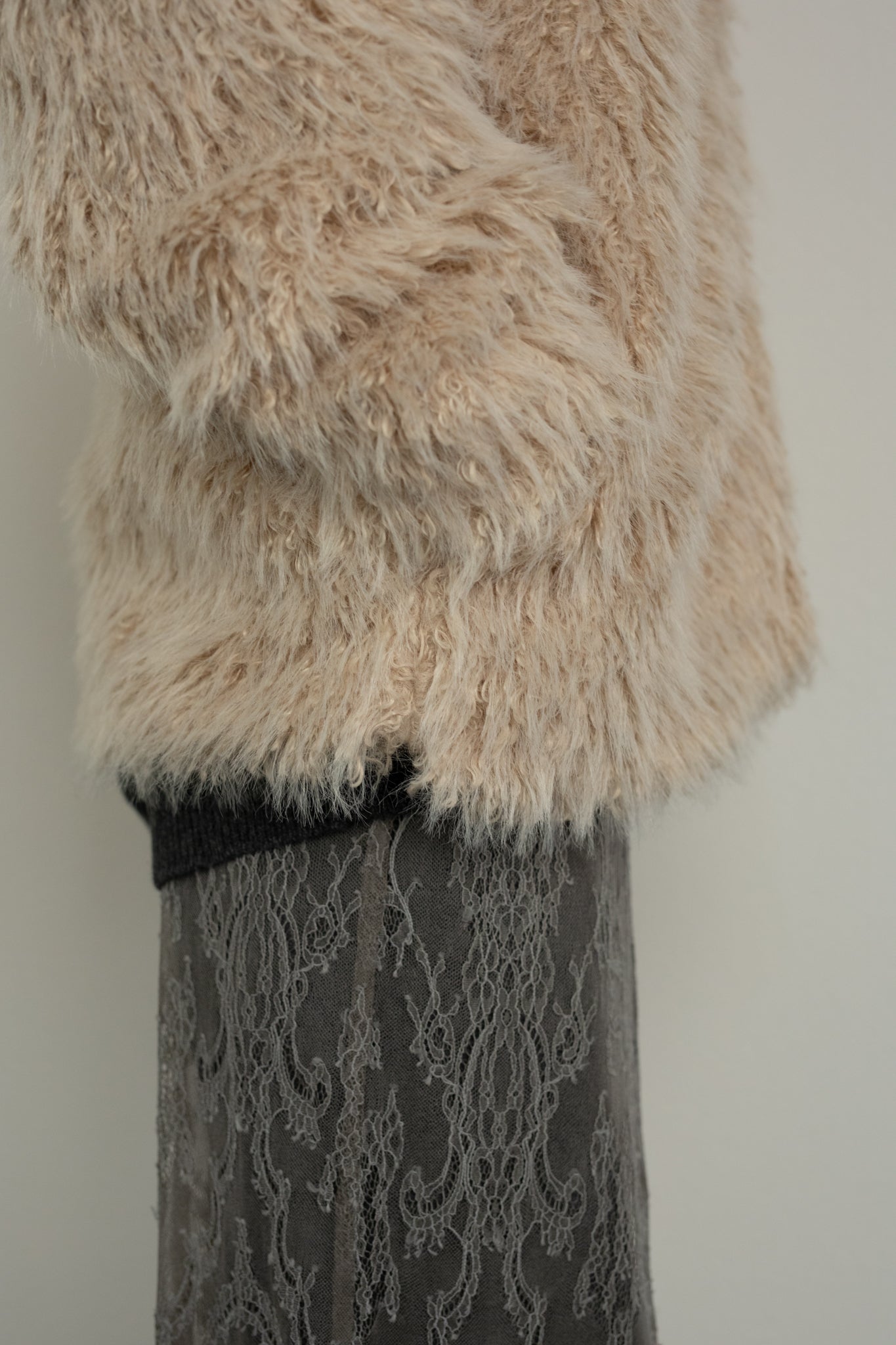 Eco Fur Snap Front Jacket (ls54536J)