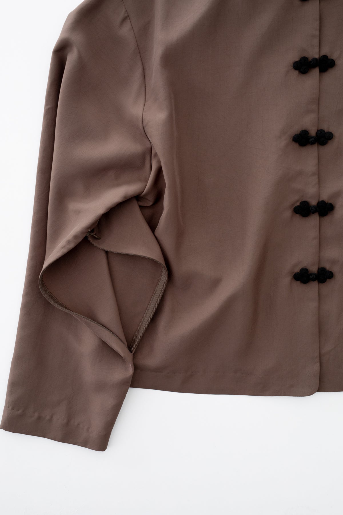Silk Touch Satin China Shirt (ls72644T)