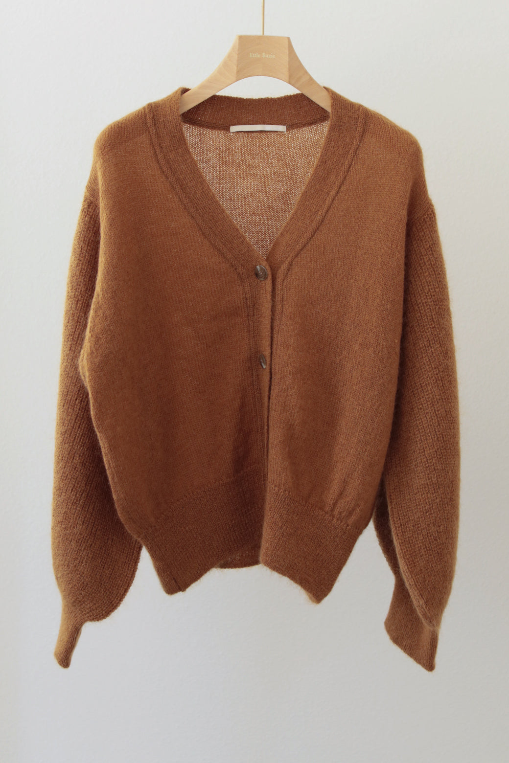 Kid Mohair Balloon Sleeves Cardigan (ls24306K)