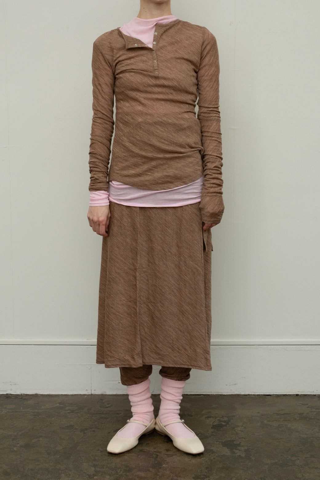 Wool Cut Skirt Pants（ls131S）