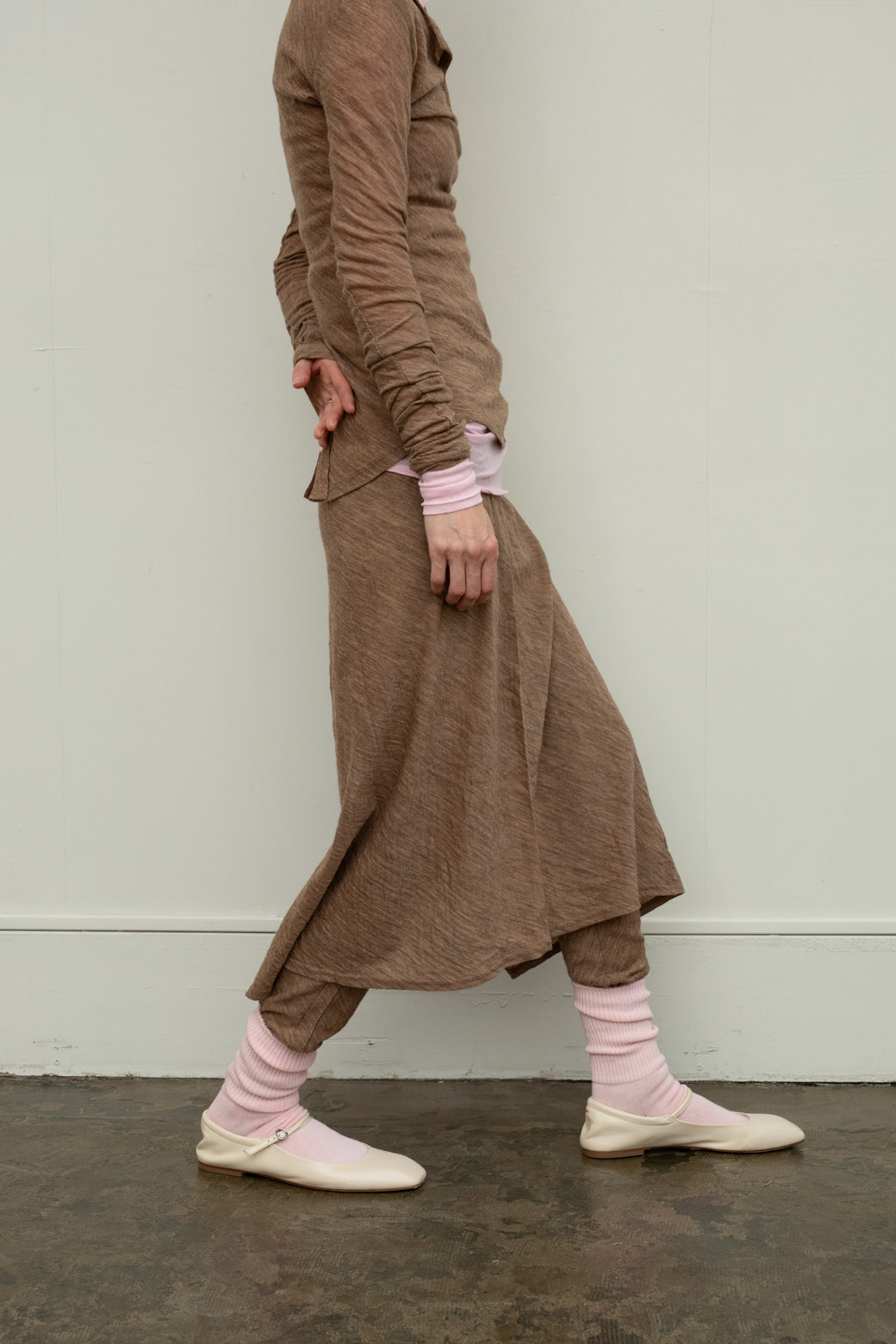 Wool Cut Skirt Pants（ls131S）