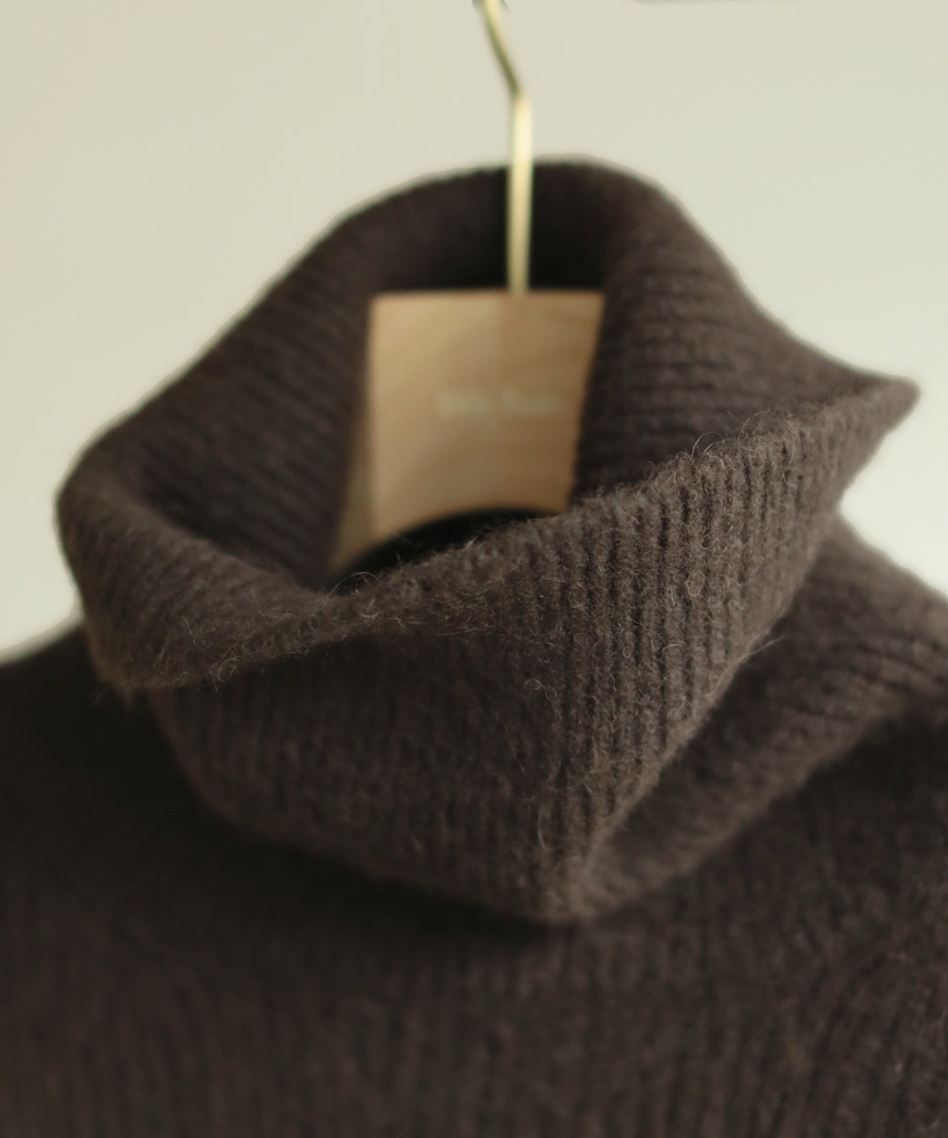 Baby Alpaca Wool Wide & High Neck Knit P/O（ls14267K）