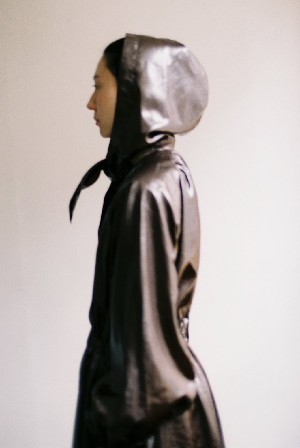 Leather Like Hoodie Dress Coat（ls14255J）