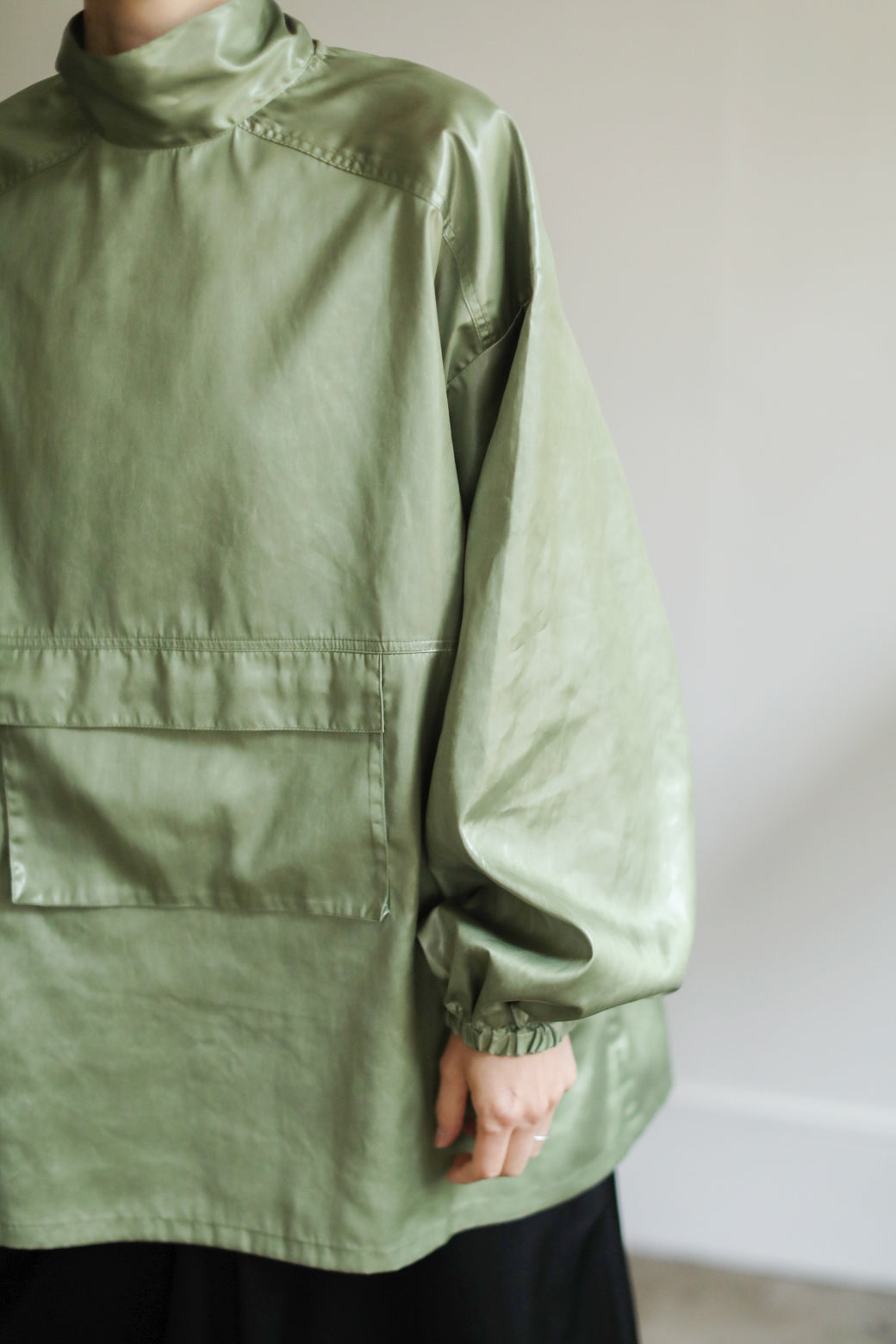 Leather Like Anorak Shirt（ls14250T）