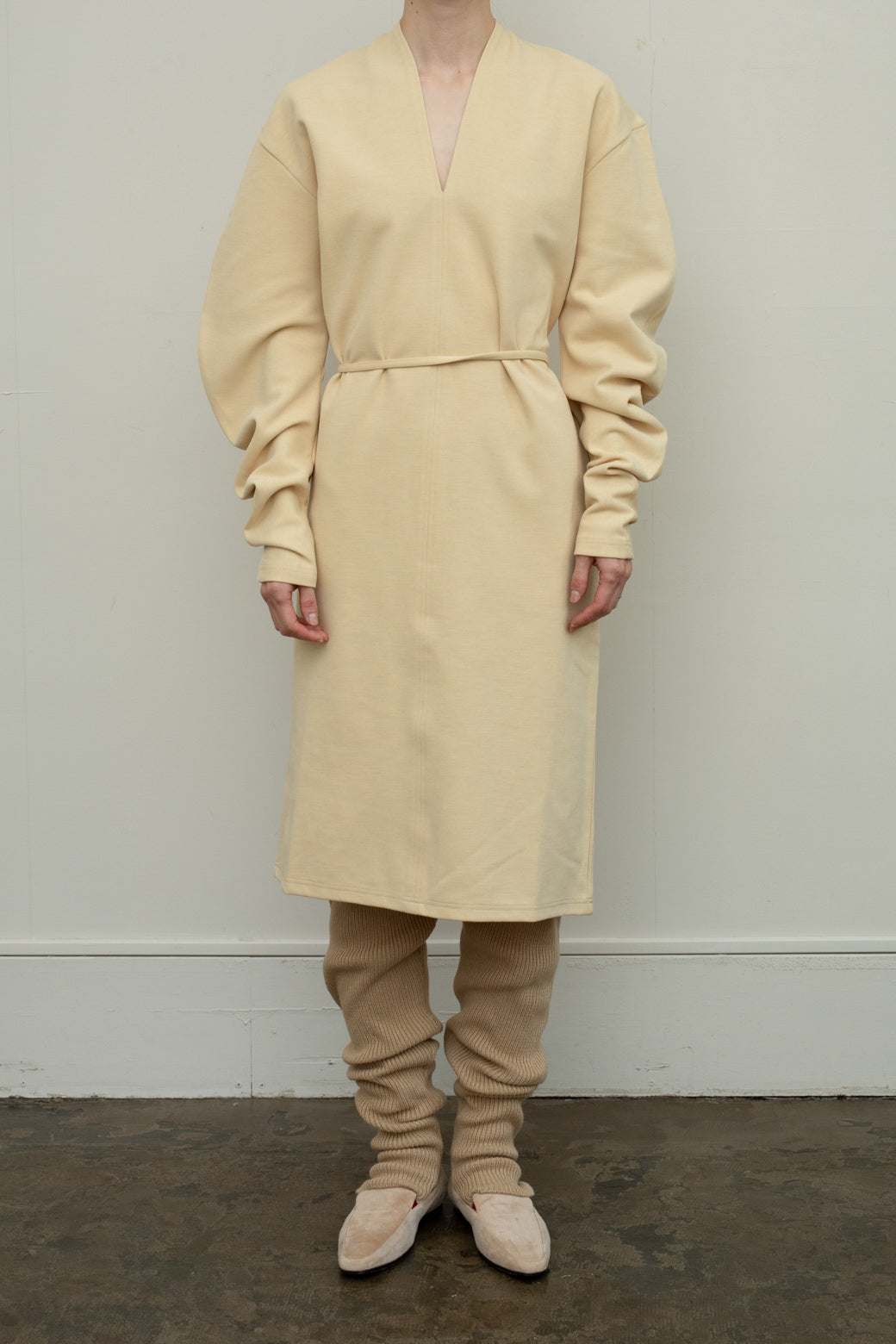 Drape Construction 2way Jersey Dress（ls34404D）