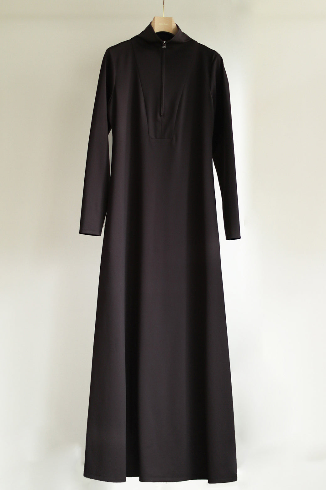 Hi-neck Zip Jersey Dress（ls14252D）