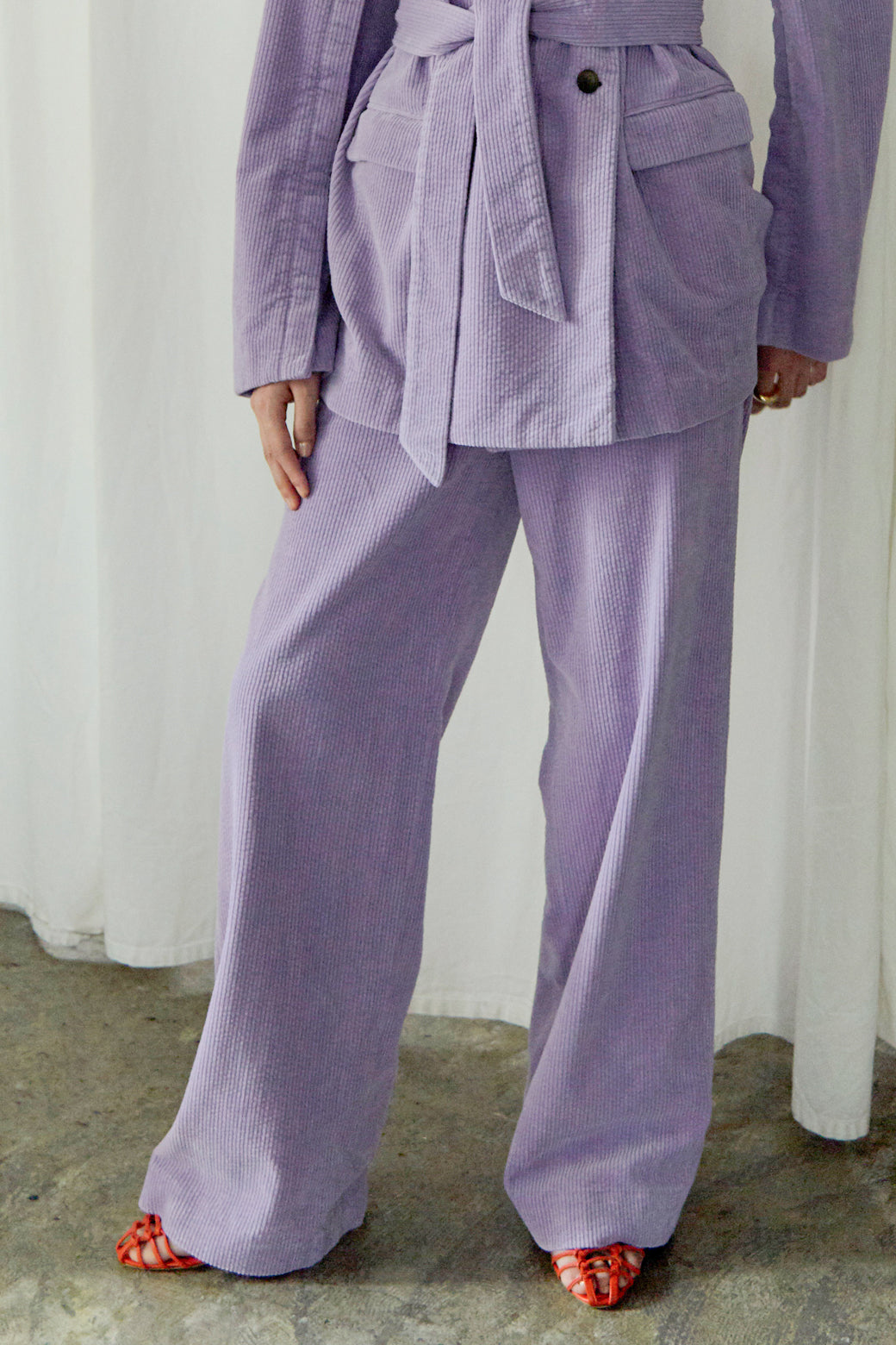 Corduroy Suspenders Wide Pants（ls116P）