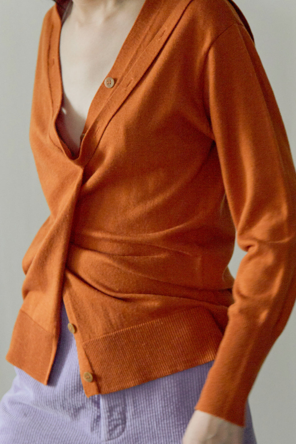 Button Drape Cardigan（ls123K）